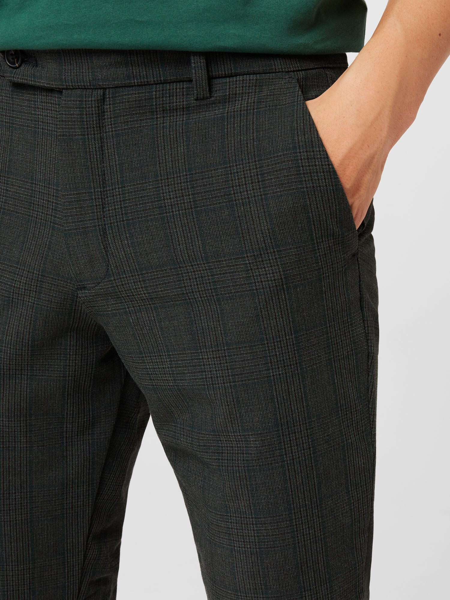 JACK & JONES Pantaloni eleganți 'MARCO CONNOR' verde închis / negru - Pled.ro