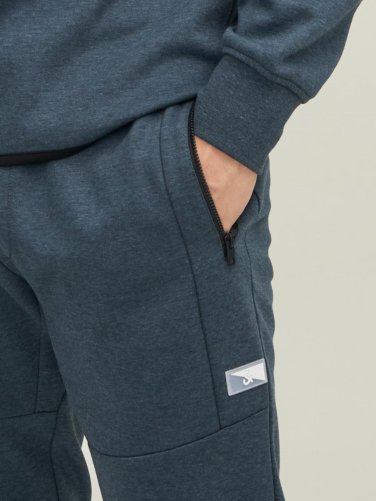 JACK & JONES Pantaloni 'Will' albastru închis / gri / alb - Pled.ro