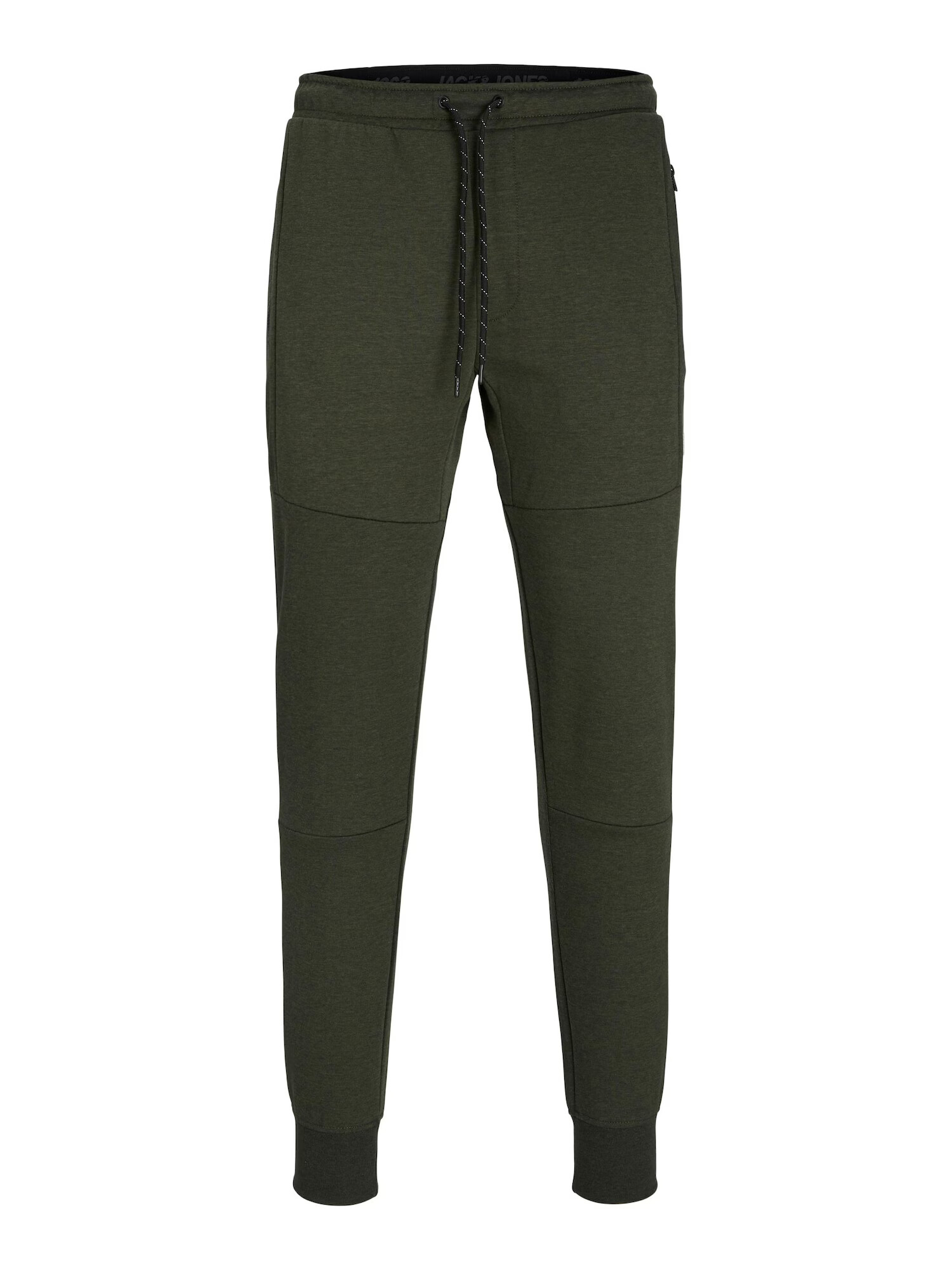 JACK & JONES Pantaloni 'Will' gri / verde pin / alb - Pled.ro