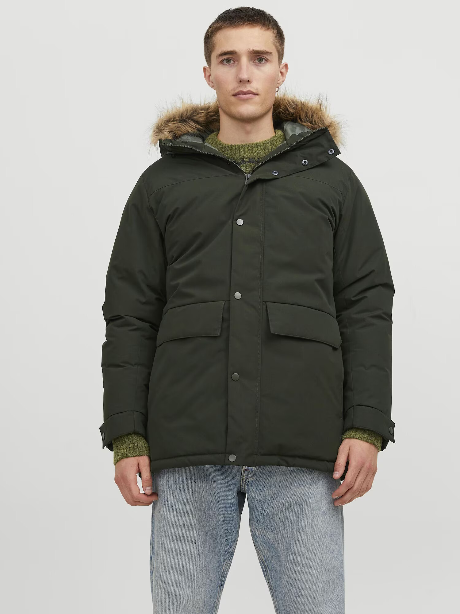 JACK & JONES Parka de iarnă 'Champ' verde închis - Pled.ro