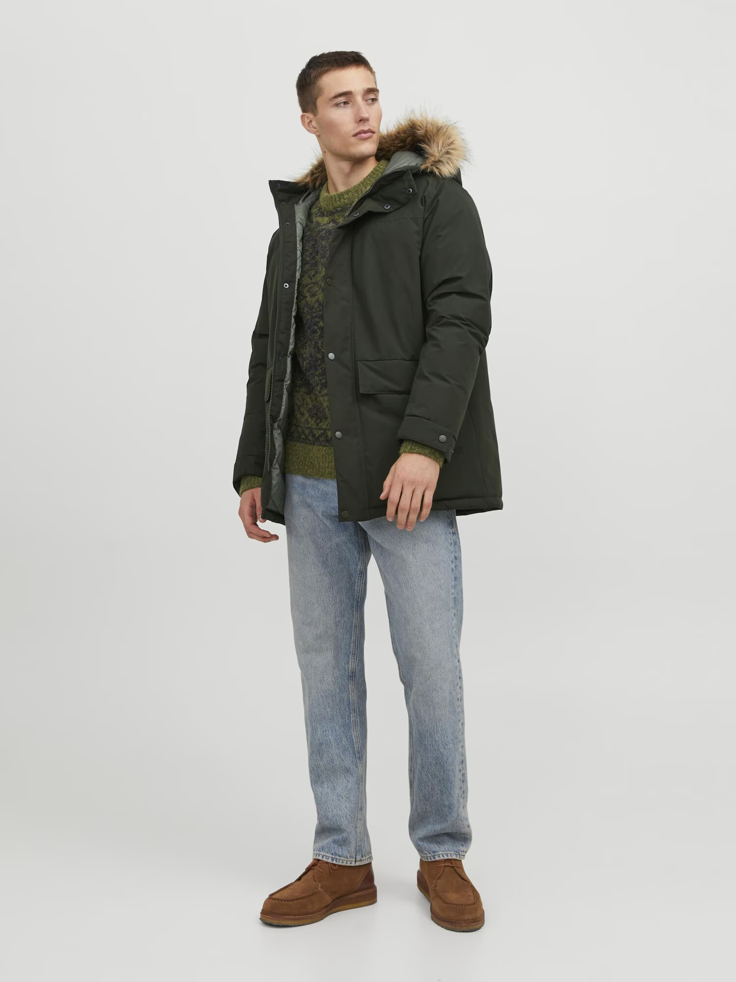 JACK & JONES Parka de iarnă 'Champ' verde închis - Pled.ro