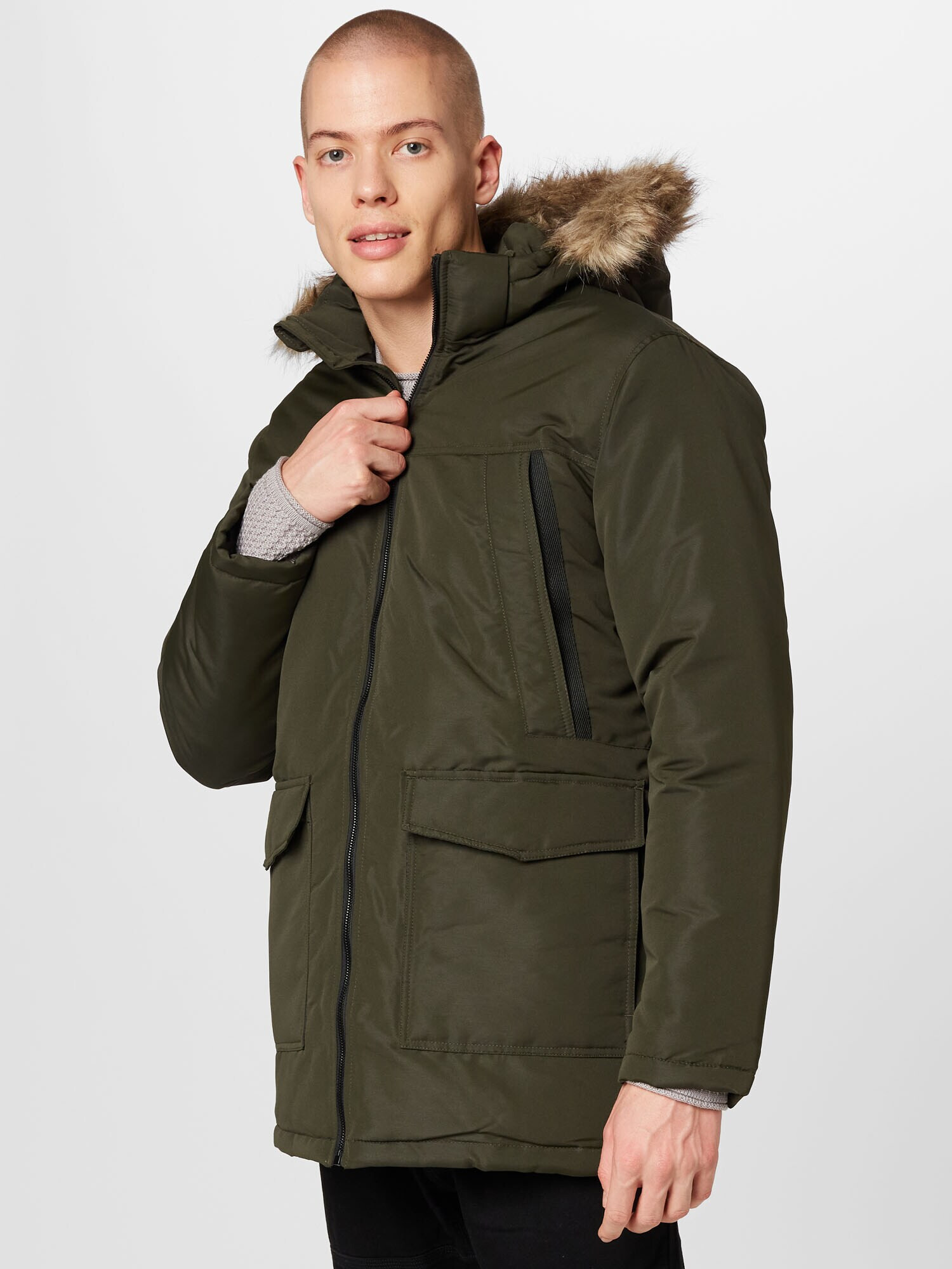 JACK & JONES Parka de iarnă 'CRAFT' verde închis - Pled.ro