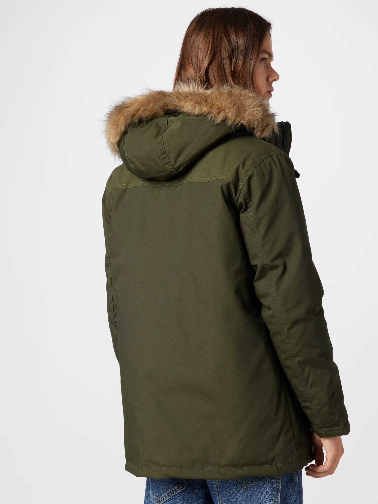 JACK & JONES Parka de iarnă 'Rocket' maro deschis / oliv / negru - Pled.ro