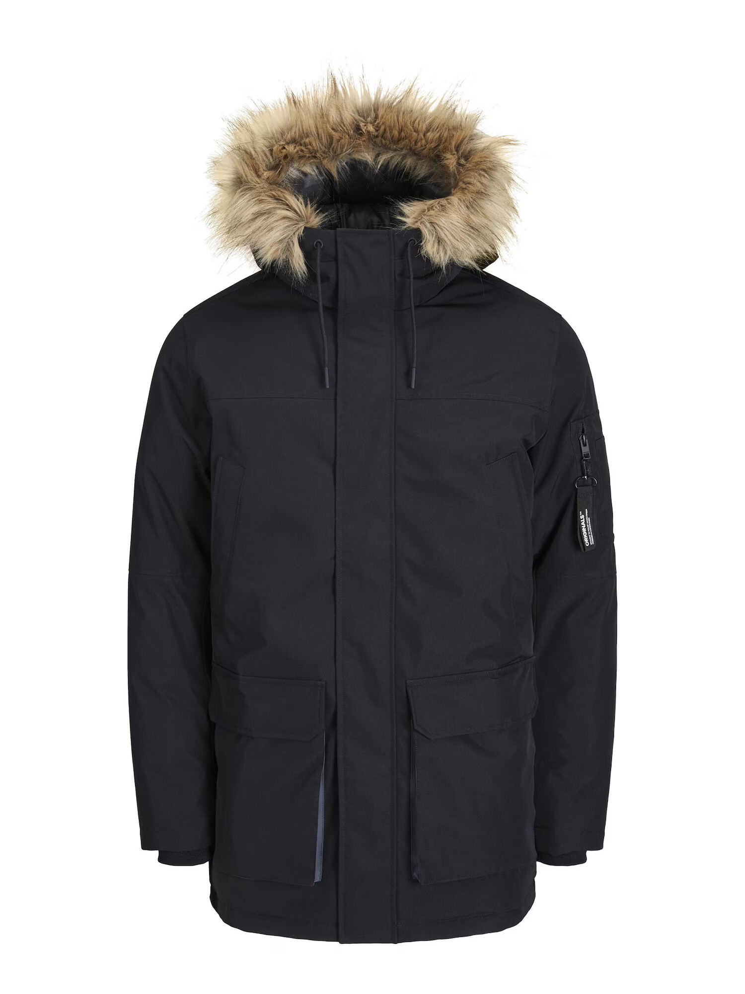 JACK & JONES Parka de iarnă 'SAKER' maro deschis / negru - Pled.ro