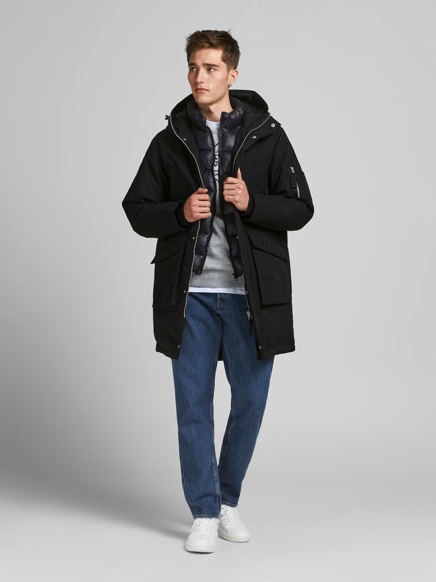 JACK & JONES Parka de iarnă 'Terrazzo' negru - Pled.ro