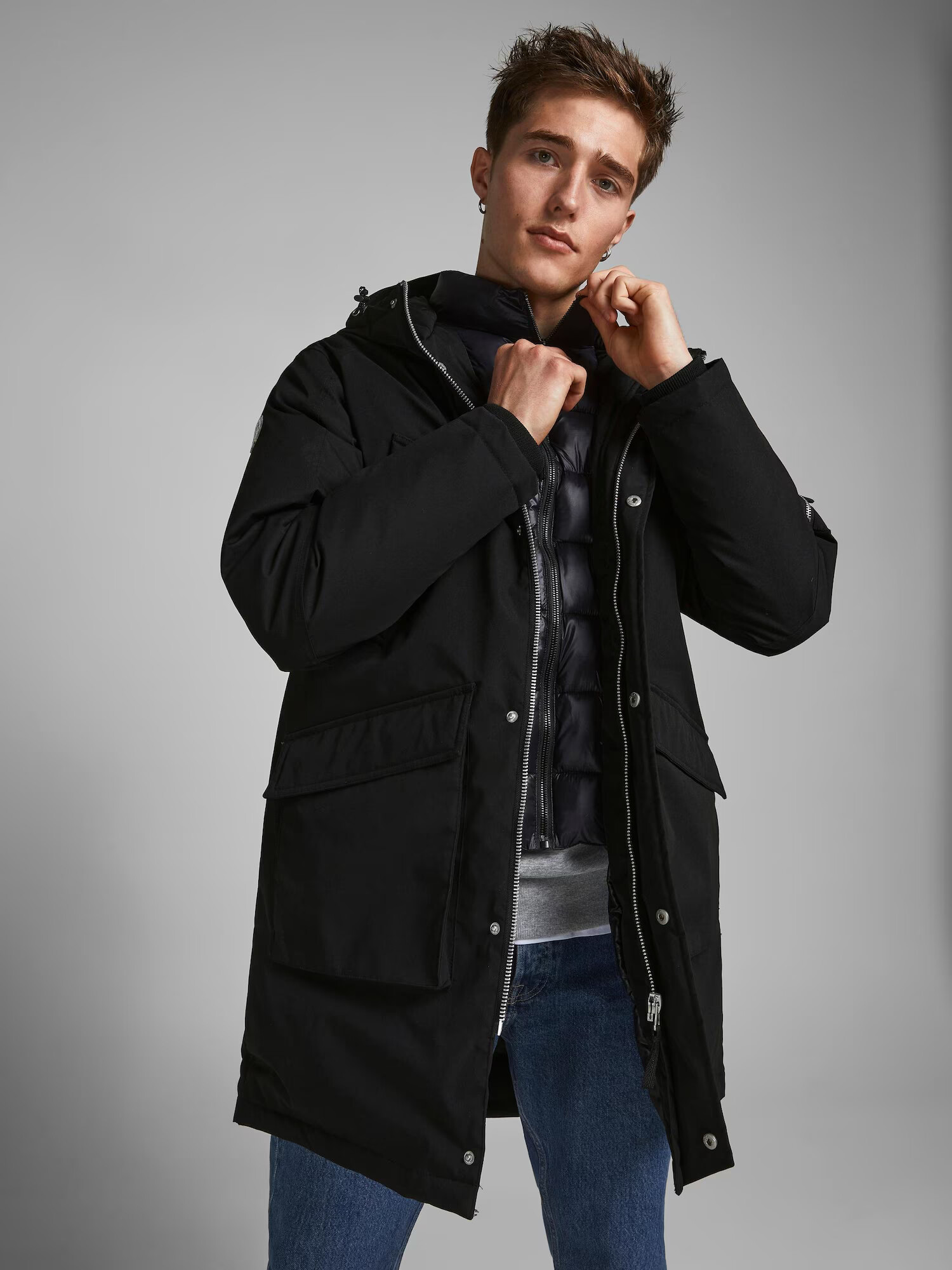 JACK & JONES Parka de iarnă 'Terrazzo' negru - Pled.ro