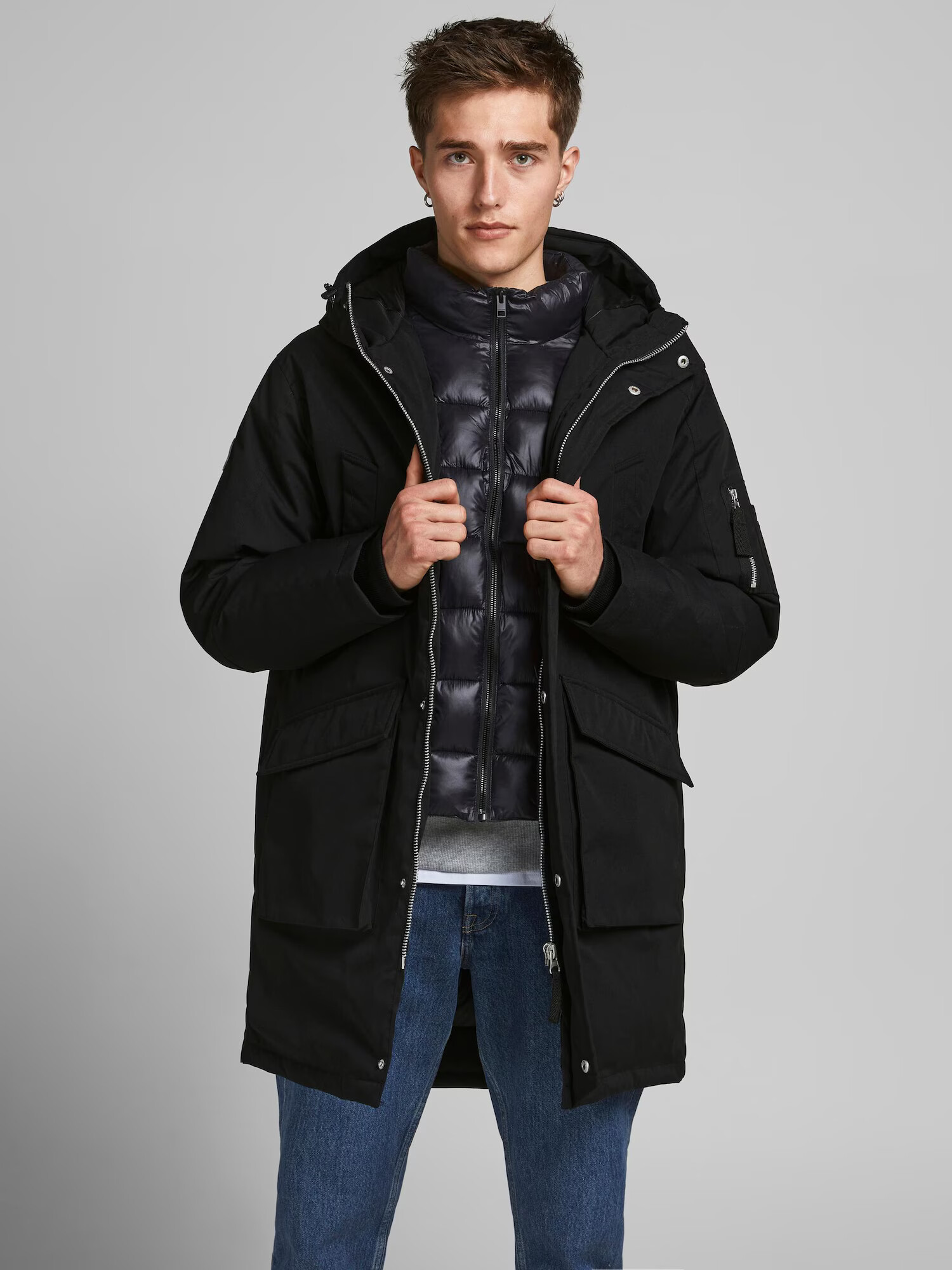 JACK & JONES Parka de iarnă 'Terrazzo' negru - Pled.ro