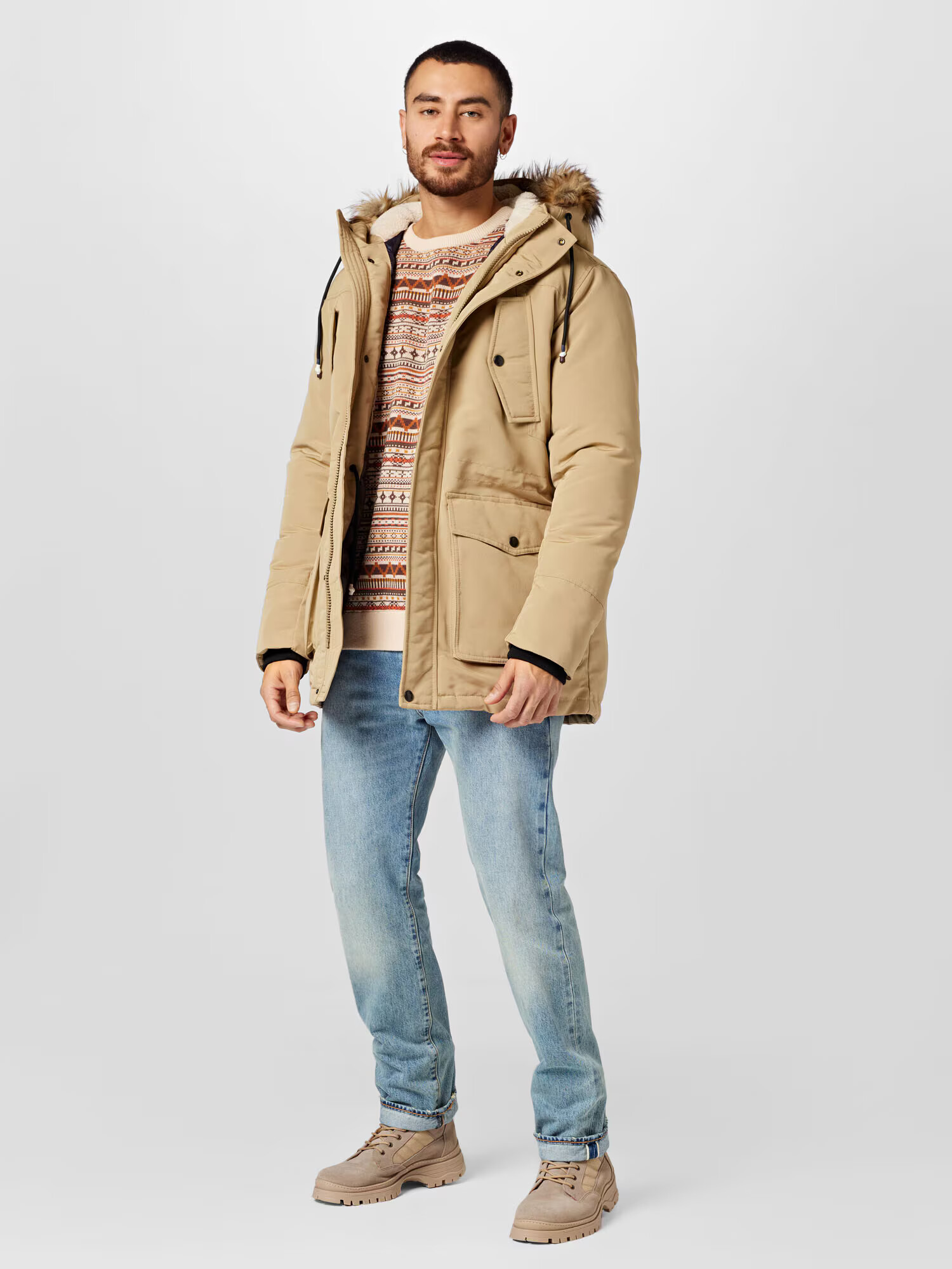 JACK & JONES Parka de iarnă 'Timo' maro cămilă - Pled.ro