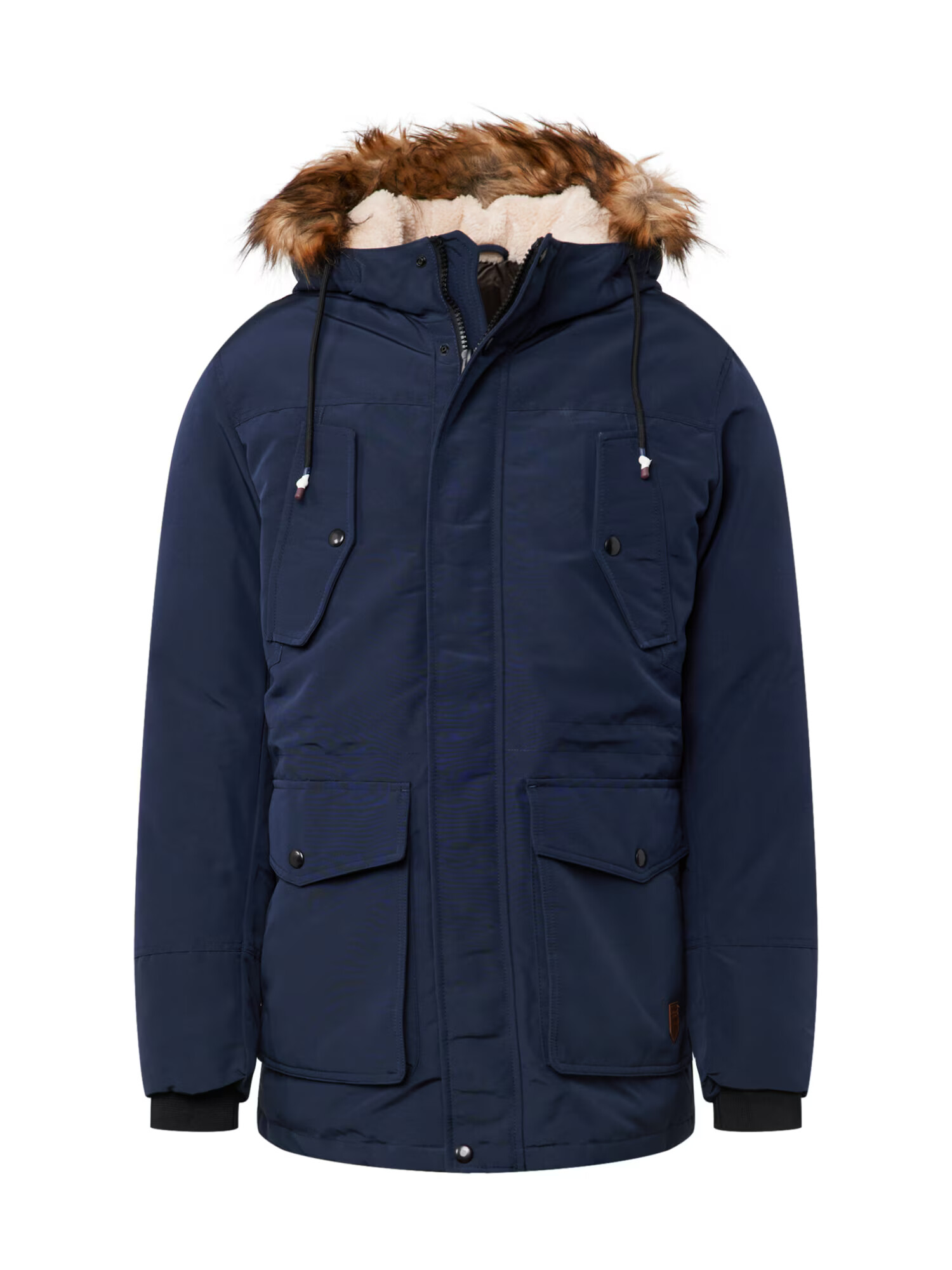 JACK & JONES Parka de iarnă 'TIMO' bleumarin / maro - Pled.ro