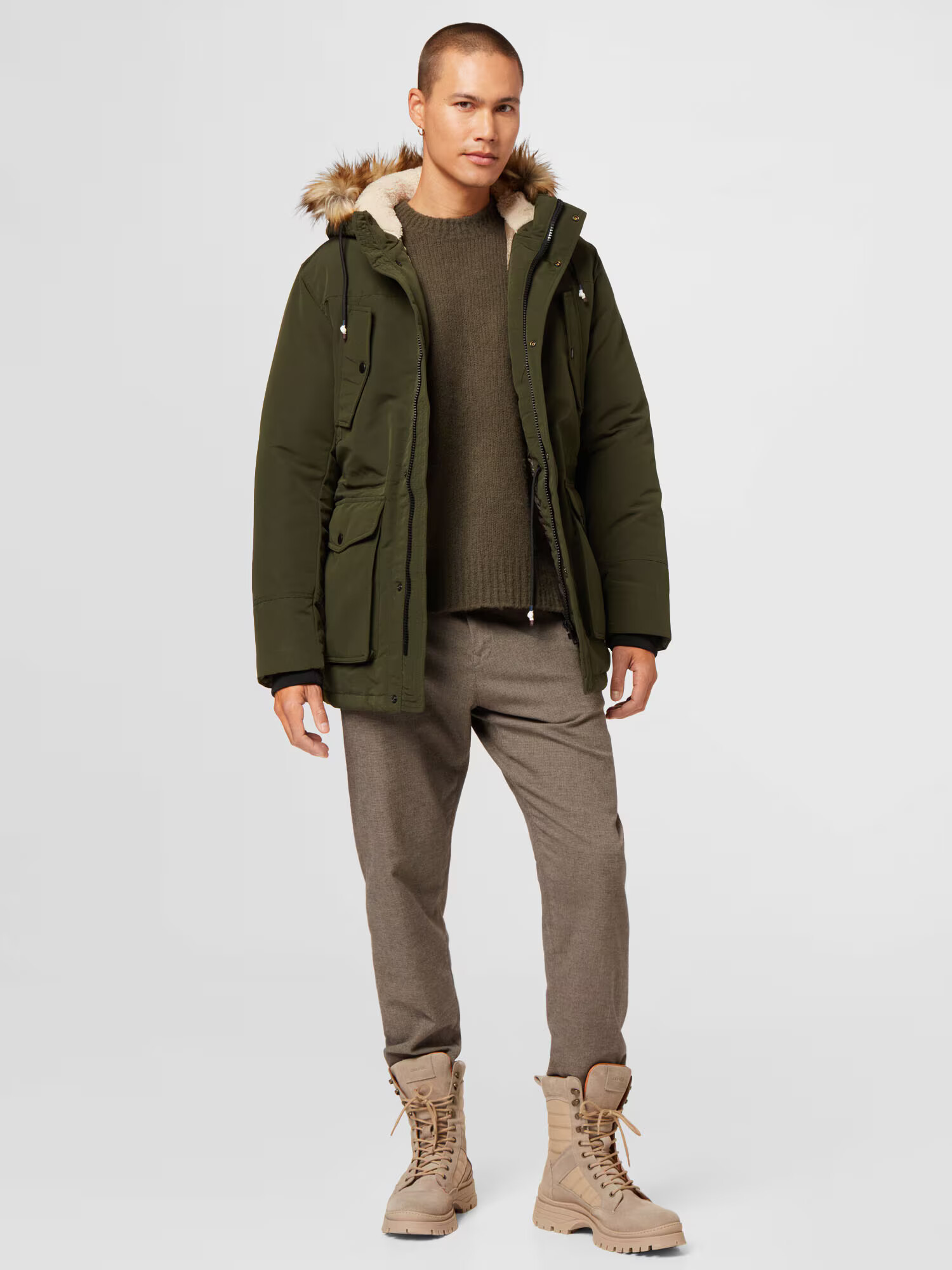 JACK & JONES Parka de iarnă 'TIMO' verde închis - Pled.ro