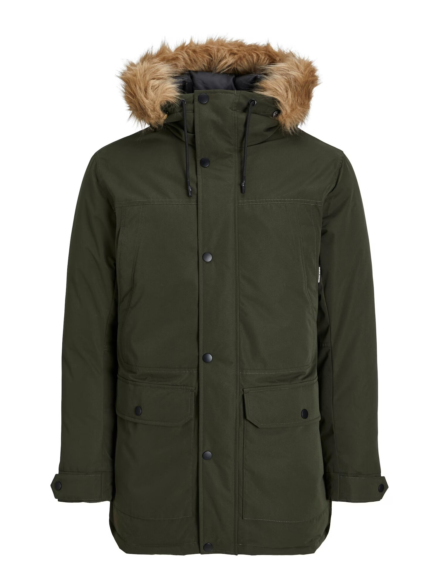 JACK & JONES Parka de iarnă 'Winner' maro deschis / verde pin - Pled.ro