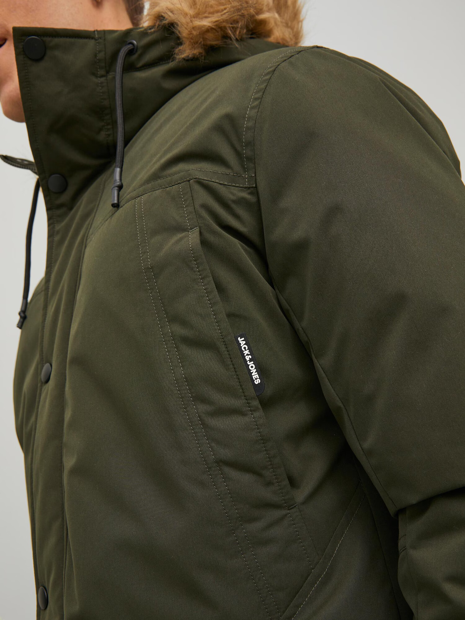 JACK & JONES Parka de iarnă 'Winner' maro deschis / verde pin - Pled.ro