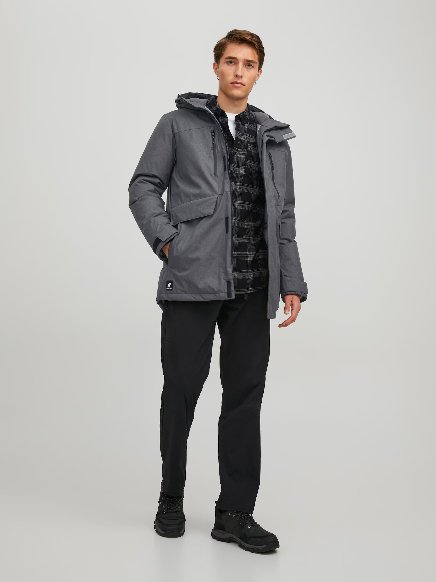 JACK & JONES Parka de primăvară-toamnă 'Bach' gri bazalt - Pled.ro