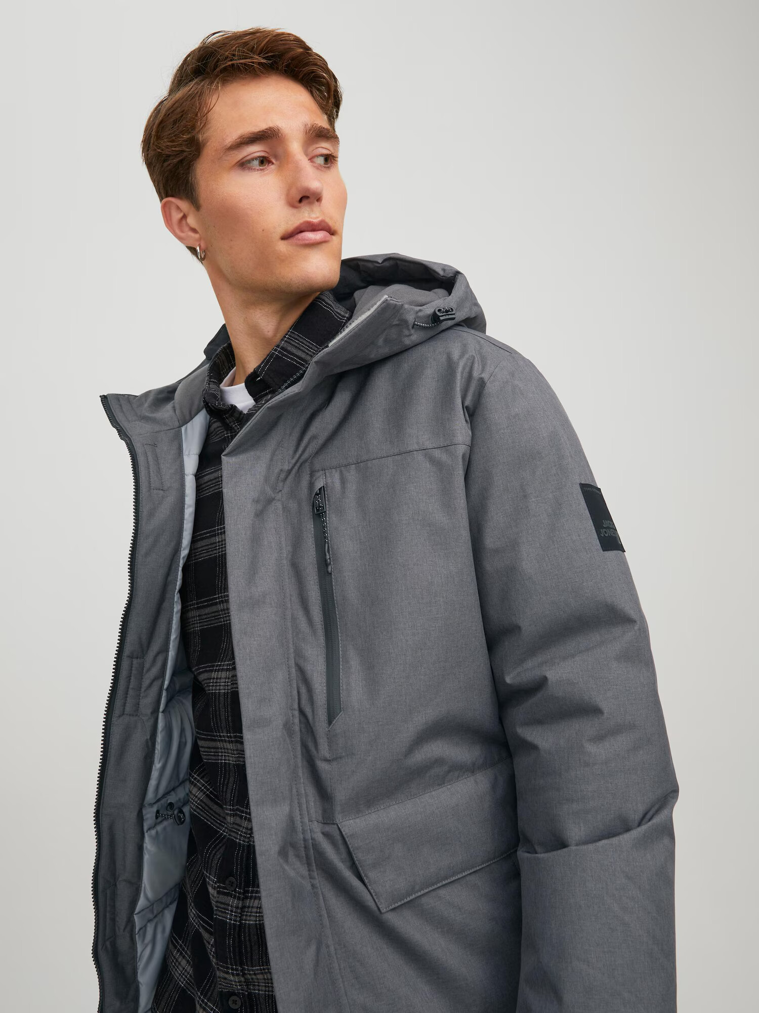 JACK & JONES Parka de primăvară-toamnă 'Bach' gri bazalt - Pled.ro