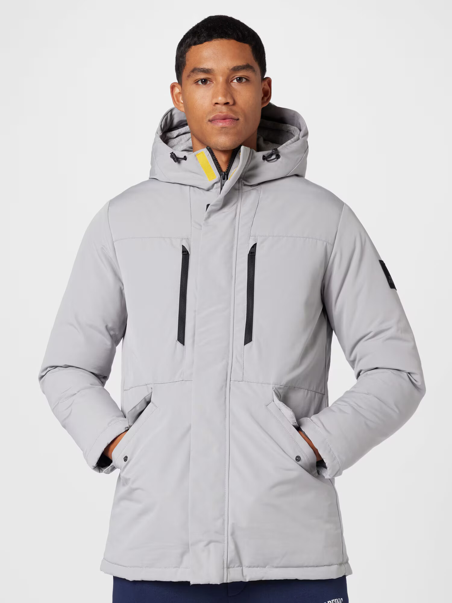 JACK & JONES Parka de primăvară-toamnă 'BACH' gri deschis / negru - Pled.ro