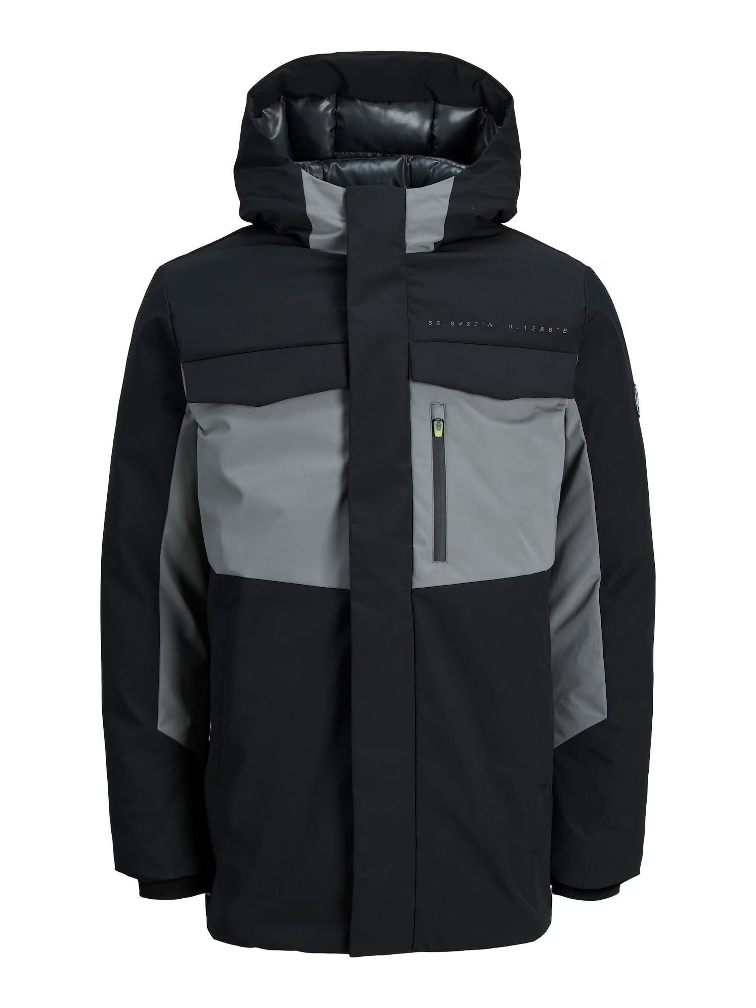 JACK & JONES Parka de primăvară-toamnă 'Friday' gri / negru - Pled.ro