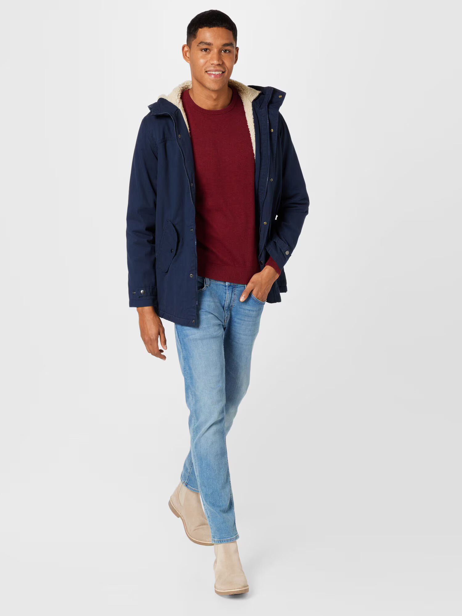 JACK & JONES Parka de primăvară-toamnă 'State' bleumarin - Pled.ro