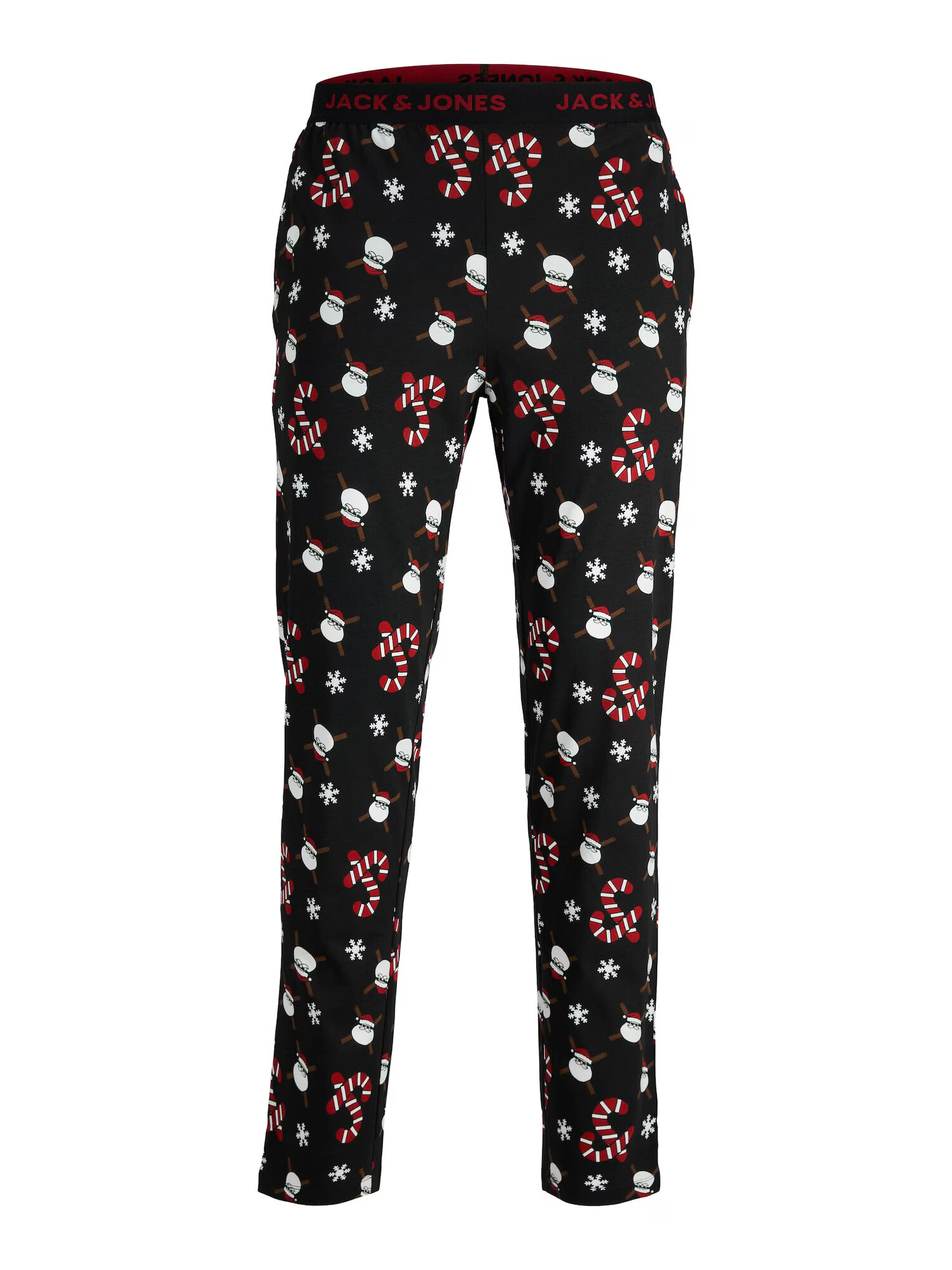 JACK & JONES Pijama lungă 'CANDY SANTA' bleumarin / maro amestecat / roșu / alb - Pled.ro