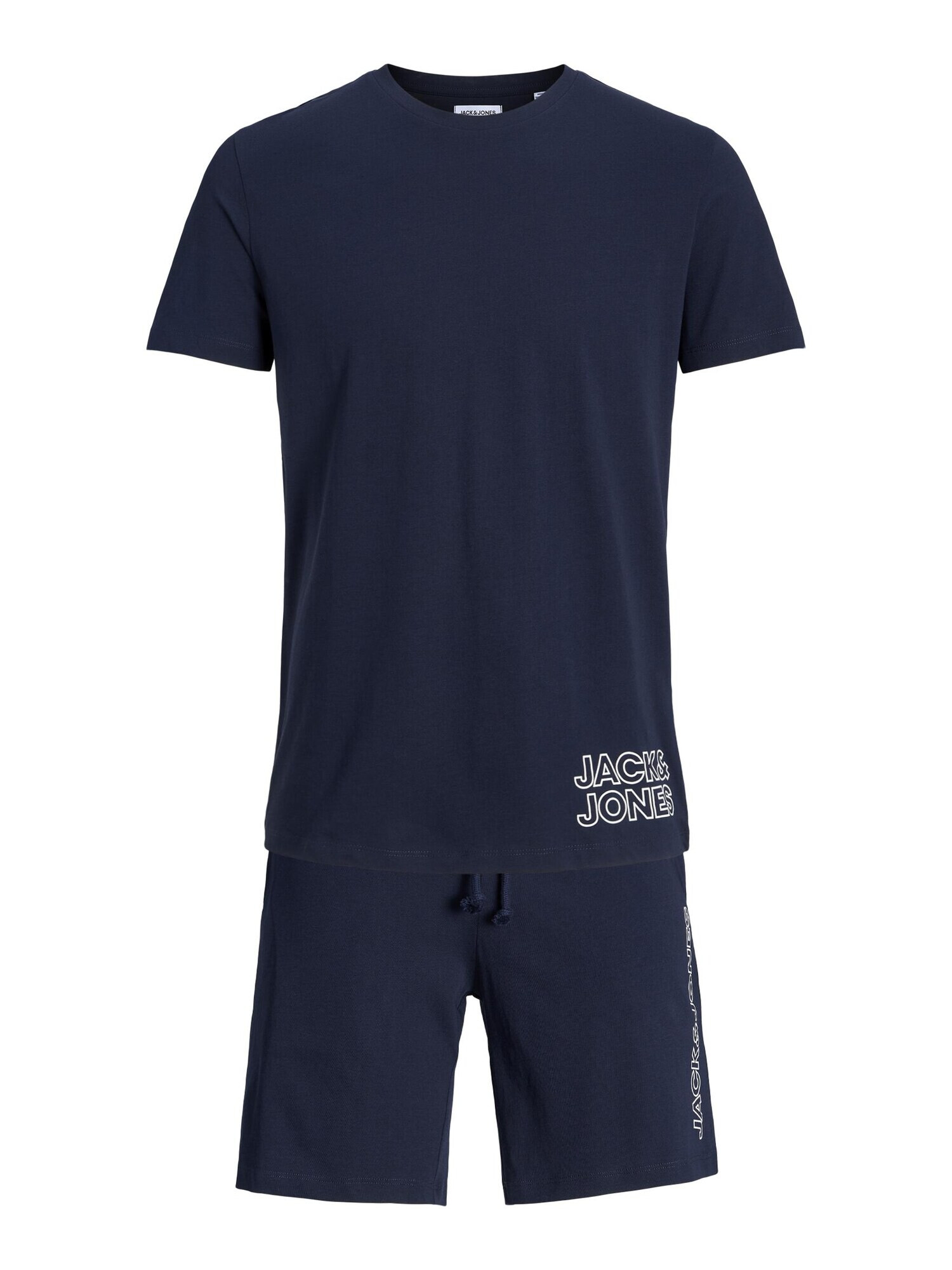 JACK & JONES Pijama scurtă albastru închis / alb - Pled.ro