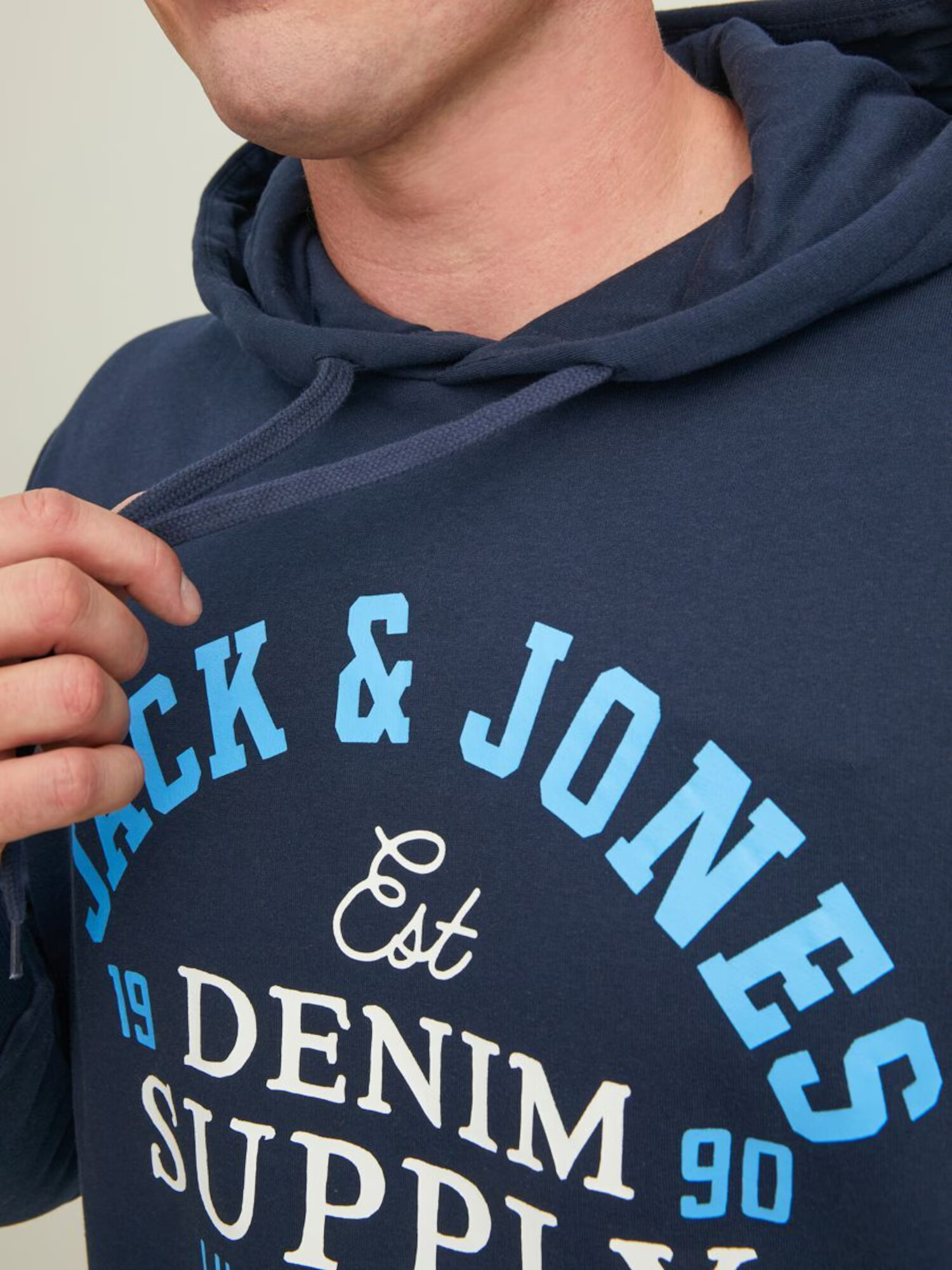 Jack & Jones Plus Bluză de molton albastru / albastru marin / alb - Pled.ro