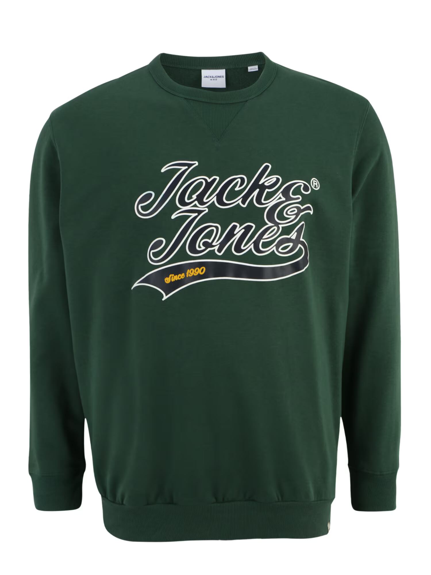 Jack & Jones Plus Bluză de molton 'BECKS' galben închis / verde închis / negru / alb - Pled.ro