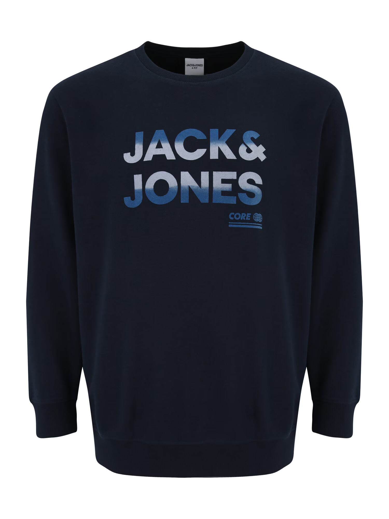 Jack & Jones Plus Bluză de molton 'COSETH' bleumarin / albastru pastel / albastru închis - Pled.ro