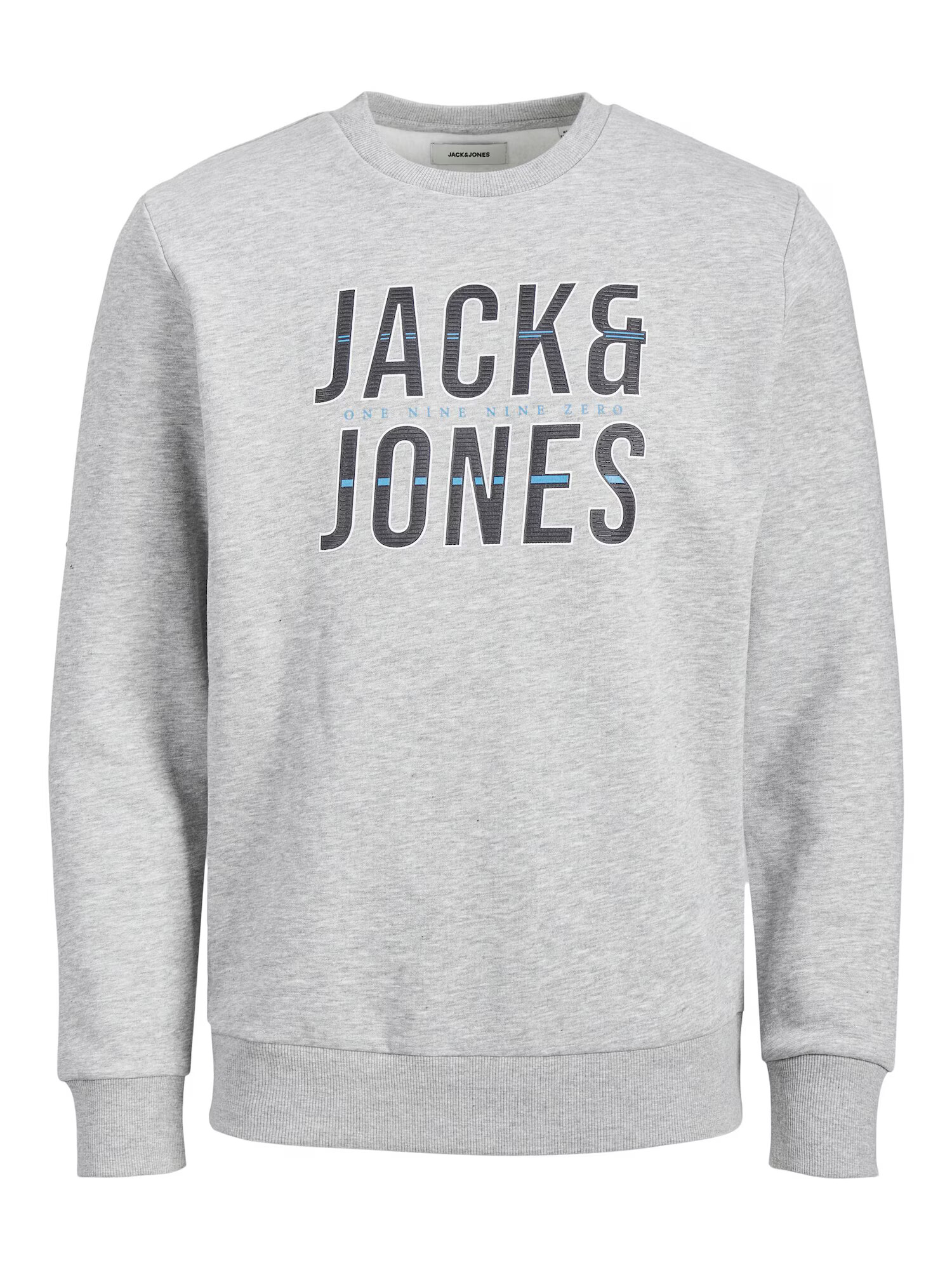 Jack & Jones Plus Bluză de molton 'Xilo' albastru deschis / albastru închis / gri amestecat / alb - Pled.ro