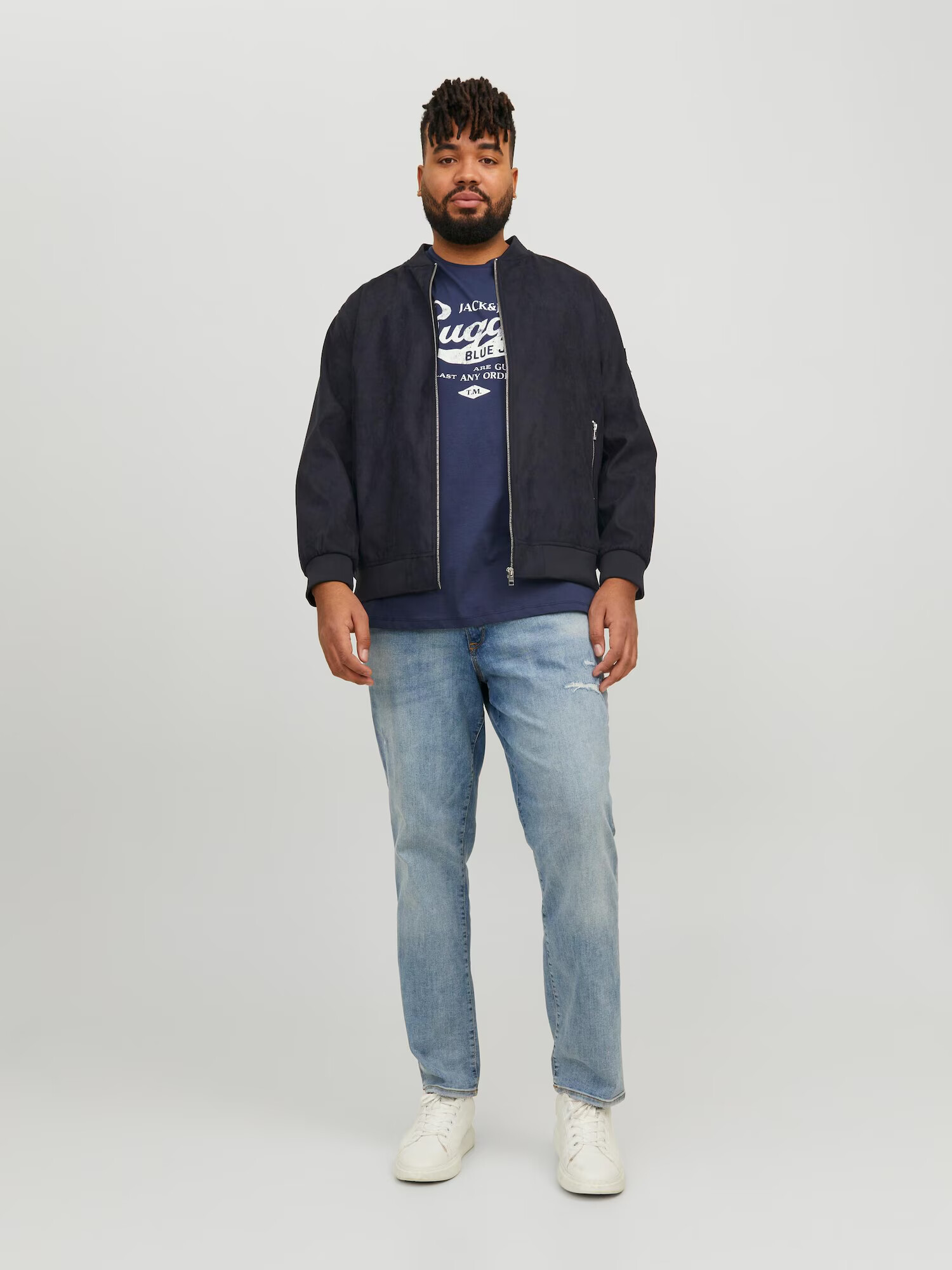 Jack & Jones Plus Geacă de primăvară-toamnă 'Rocky' negru - Pled.ro