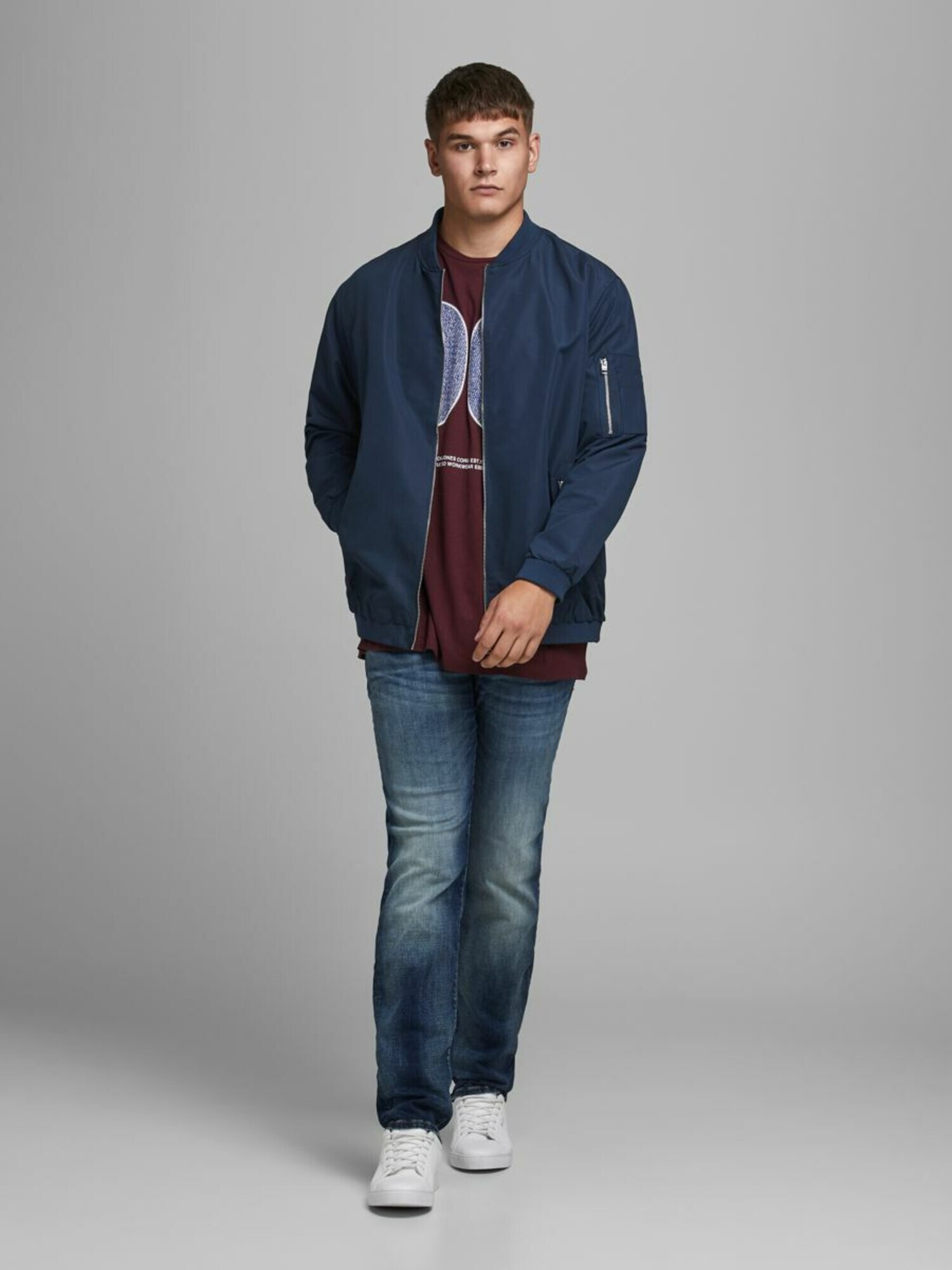 Jack & Jones Plus Geacă de primăvară-toamnă 'Rush' bleumarin - Pled.ro