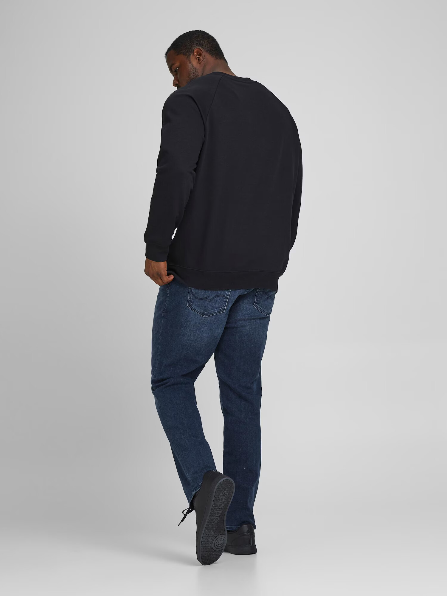 Jack & Jones Plus Jeans 'Glenn' albastru închis - Pled.ro