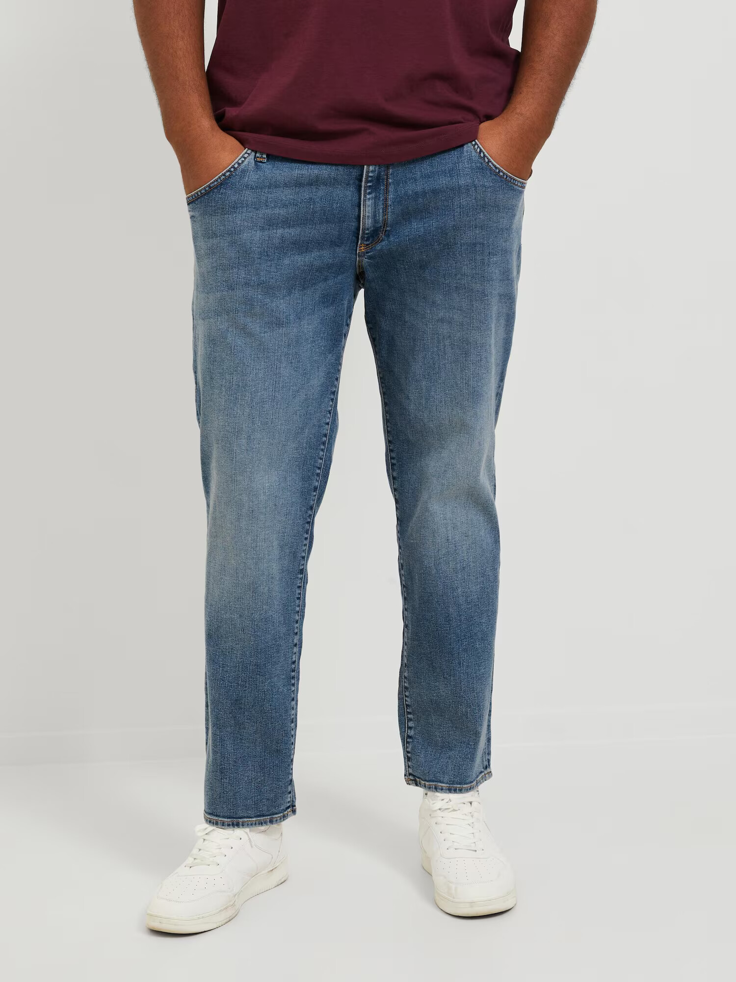 Jack & Jones Plus Jeans 'GLENN FOX' albastru denim - Pled.ro