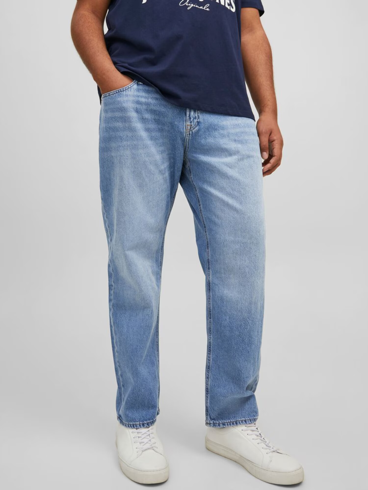 Jack & Jones Plus Jeans 'Mike' albastru denim - Pled.ro