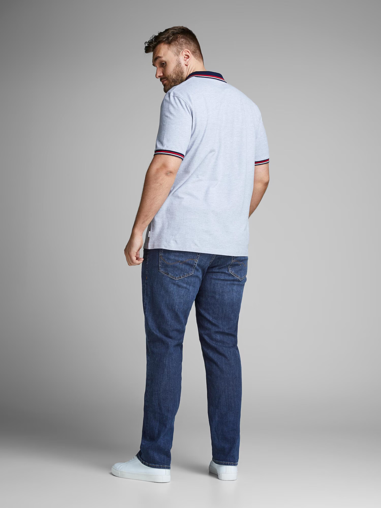 Jack & Jones Plus Jeans 'Tim' albastru denim - Pled.ro