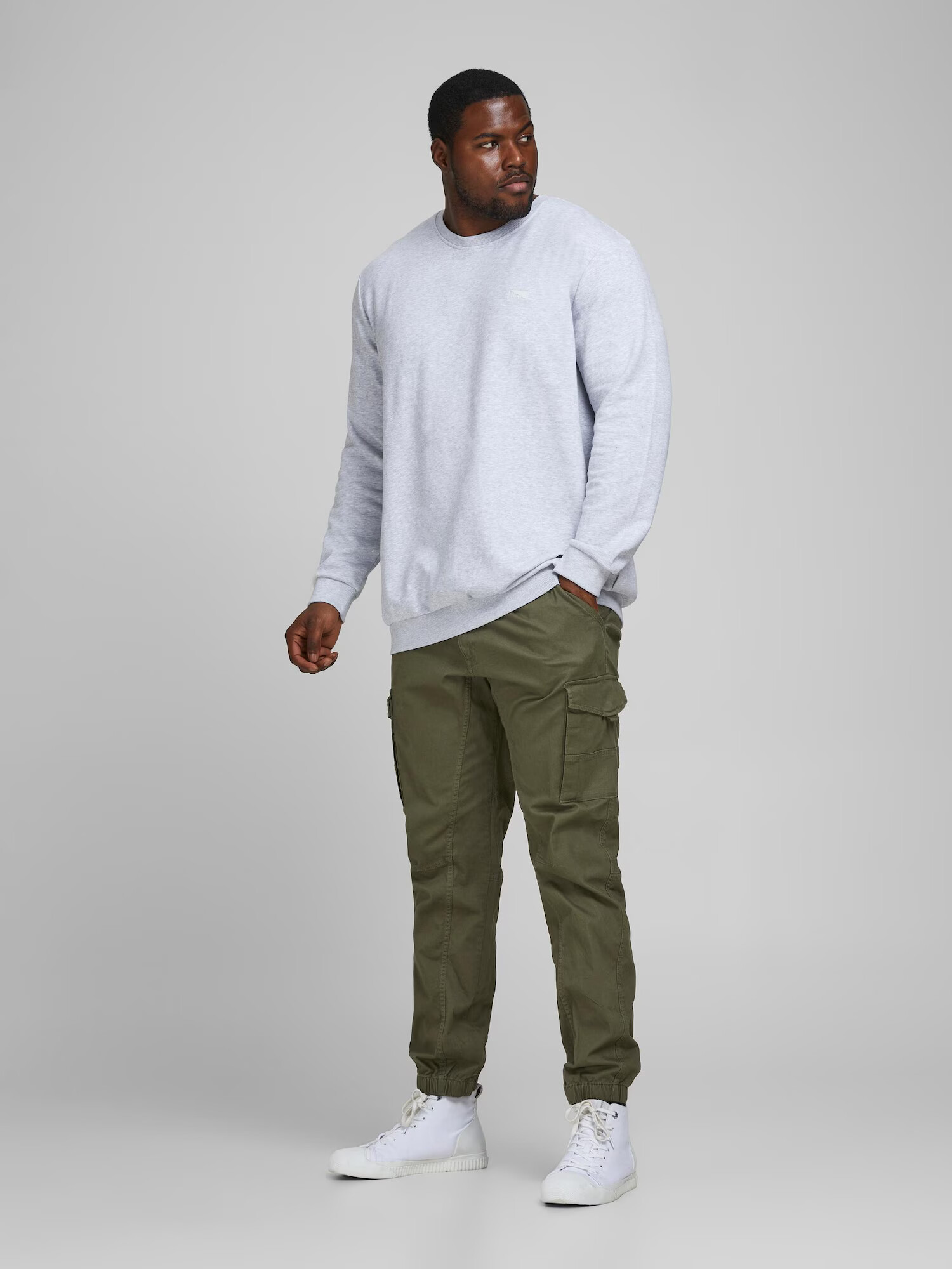 Jack & Jones Plus Pantaloni cu buzunare 'Paul' verde închis - Pled.ro