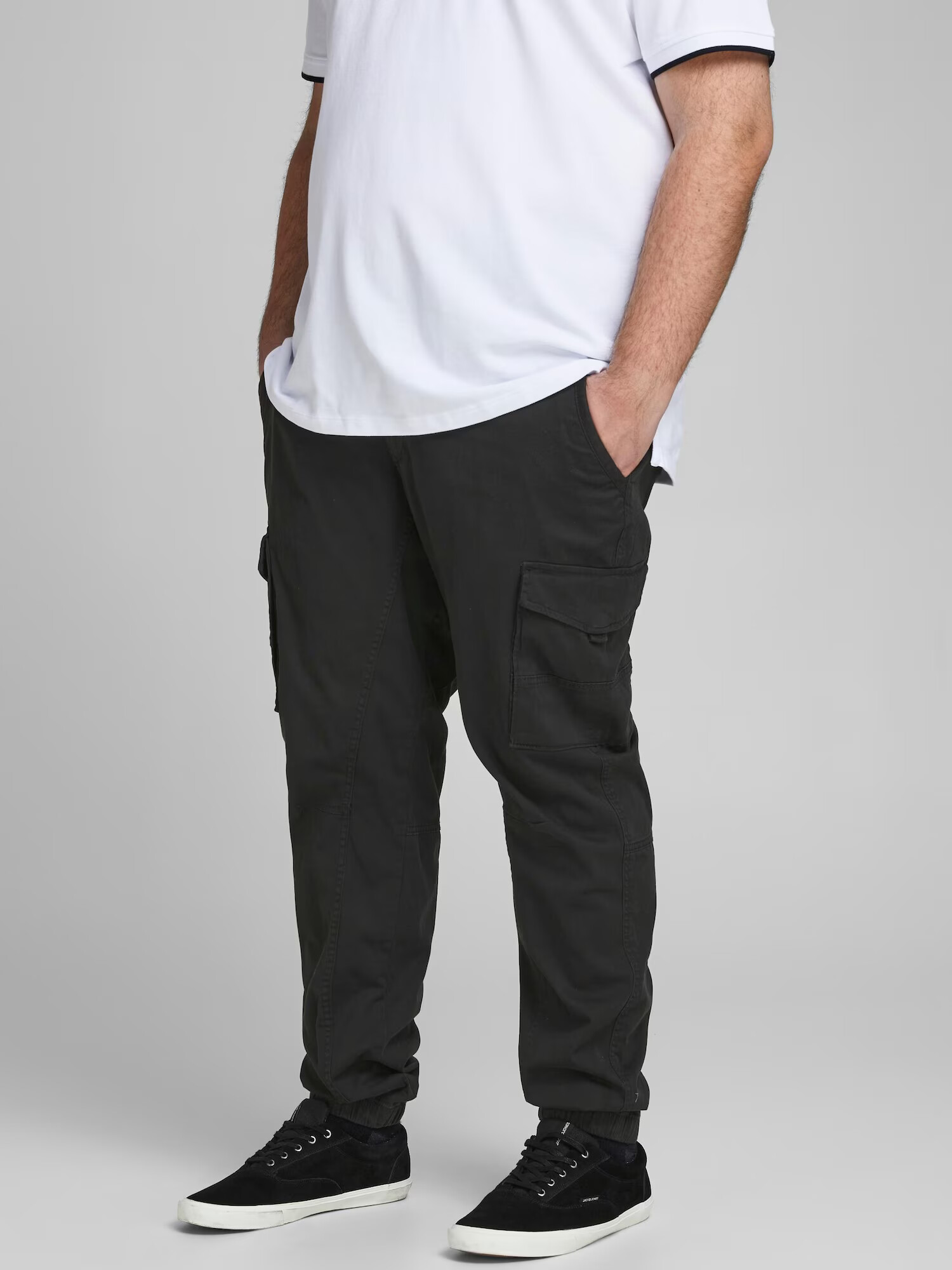 Jack & Jones Plus Pantaloni cu buzunare 'Paul' gri închis - Pled.ro