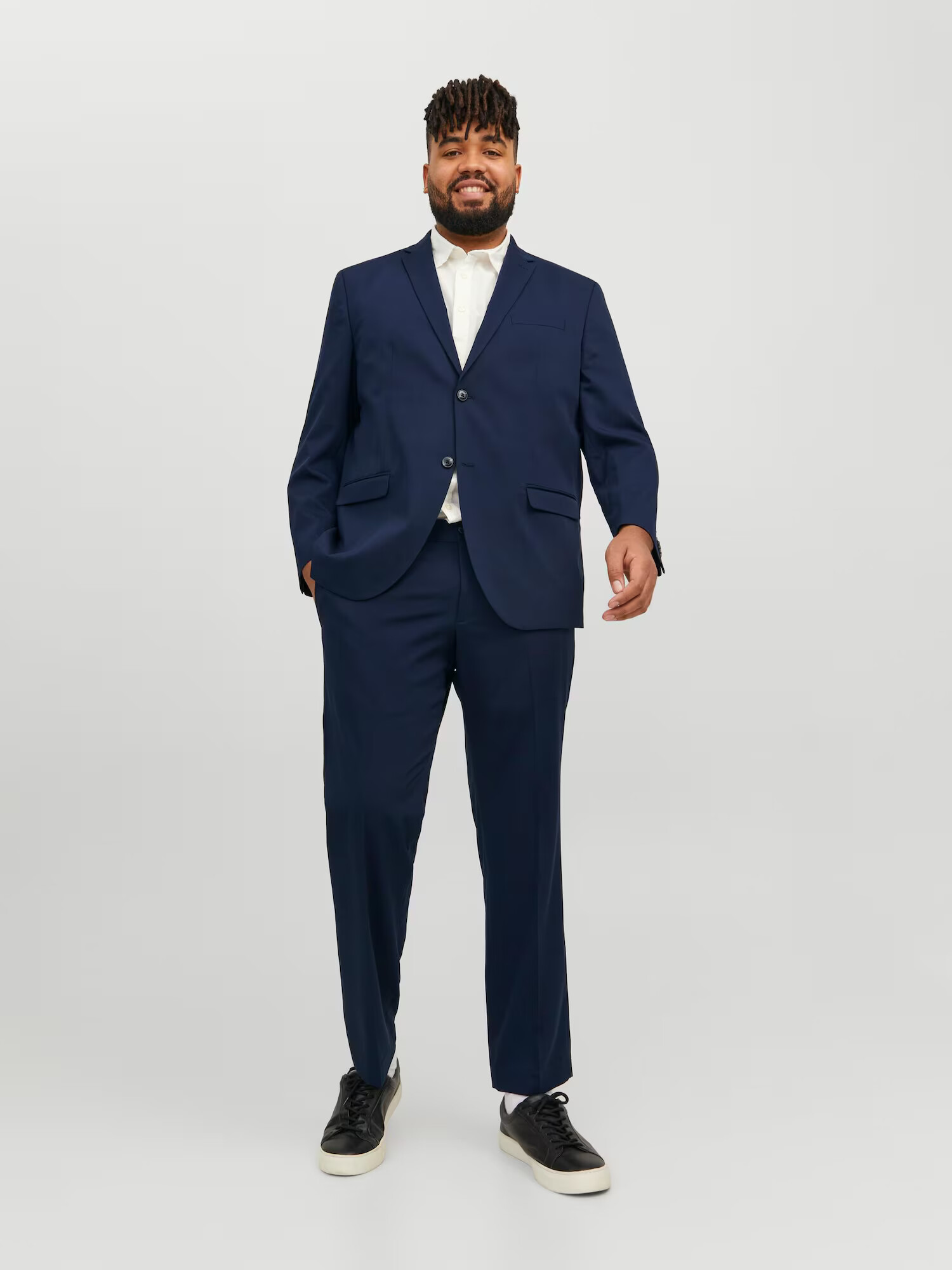 Jack & Jones Plus Pantaloni cu dungă 'Franco' bleumarin - Pled.ro