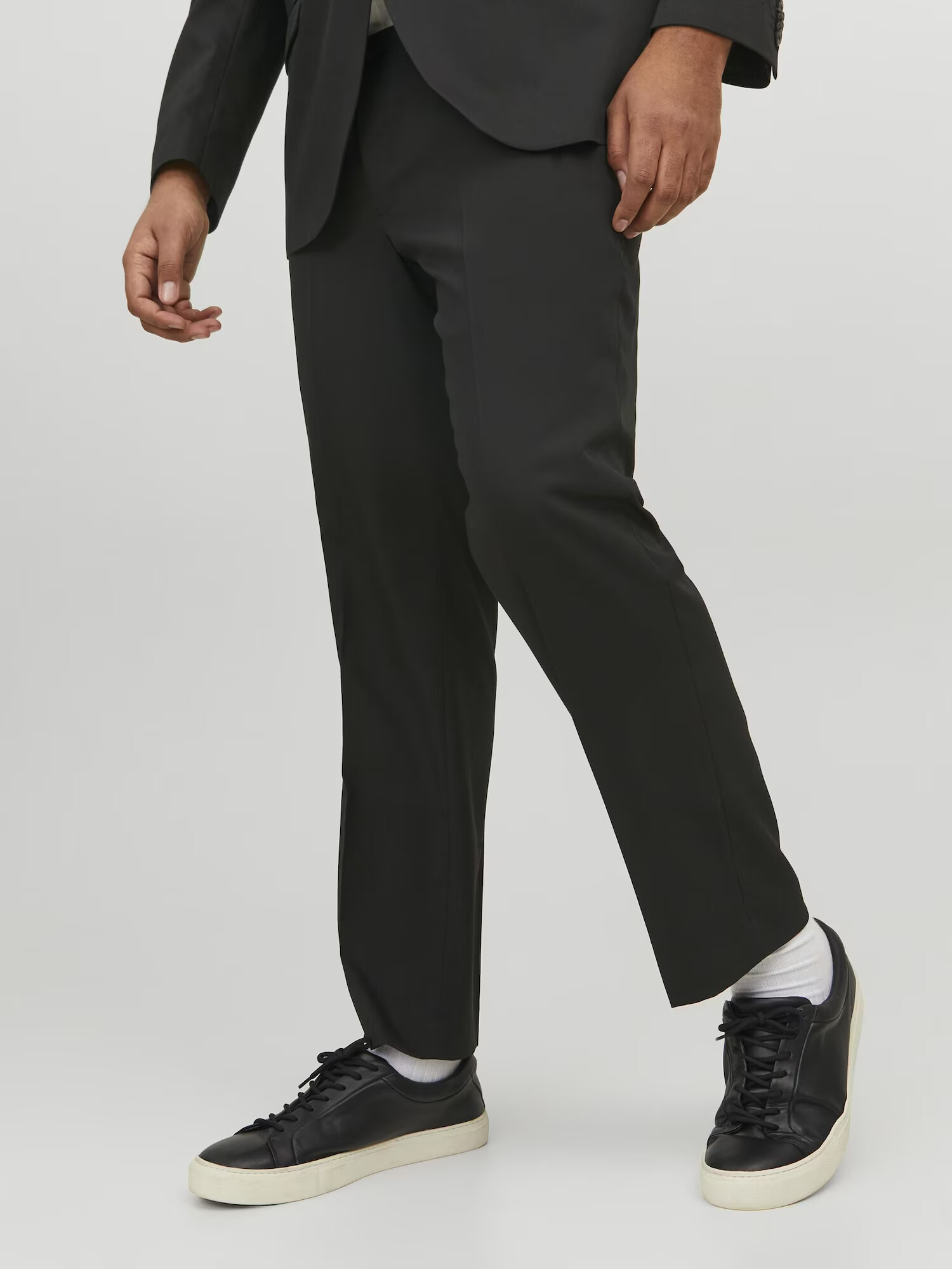 Jack & Jones Plus Pantaloni cu dungă 'Franco' negru - Pled.ro