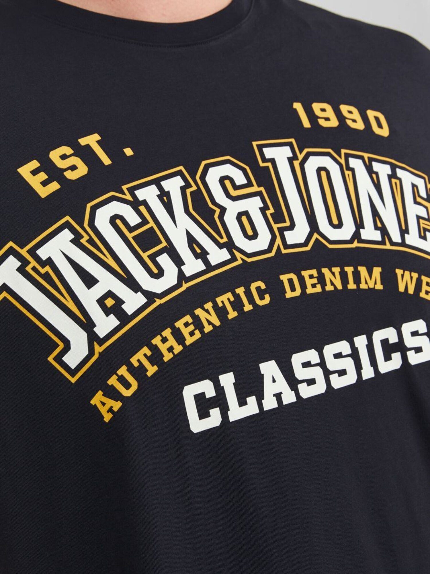 Jack & Jones Plus Tricou albastru / galben / alb - Pled.ro