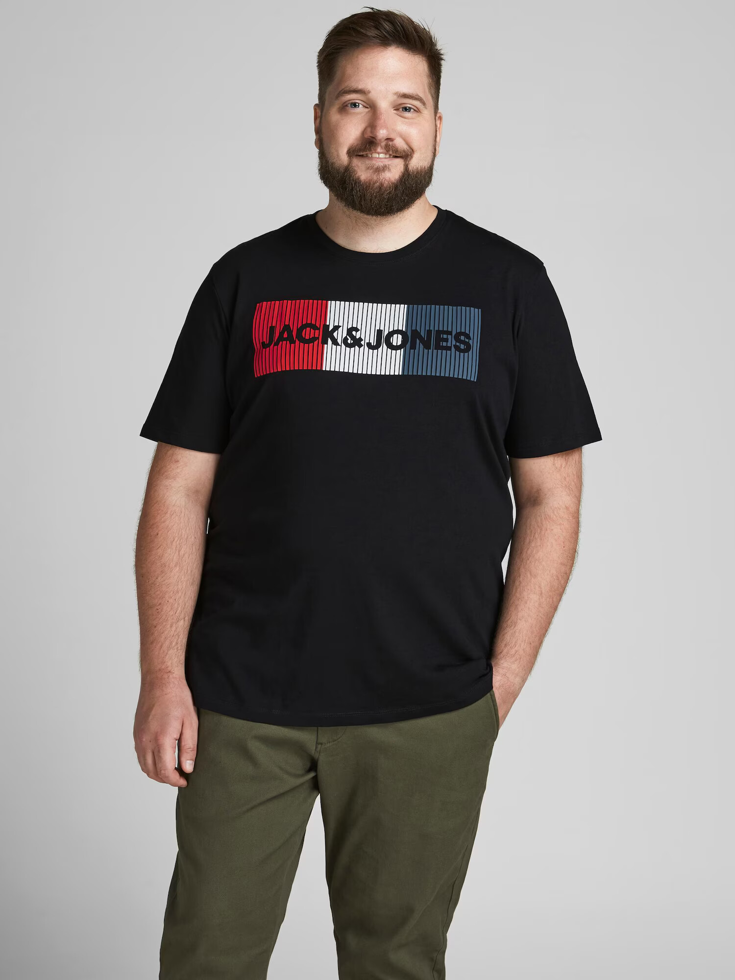 Jack & Jones Plus Tricou bleumarin / roșu / negru / alb - Pled.ro