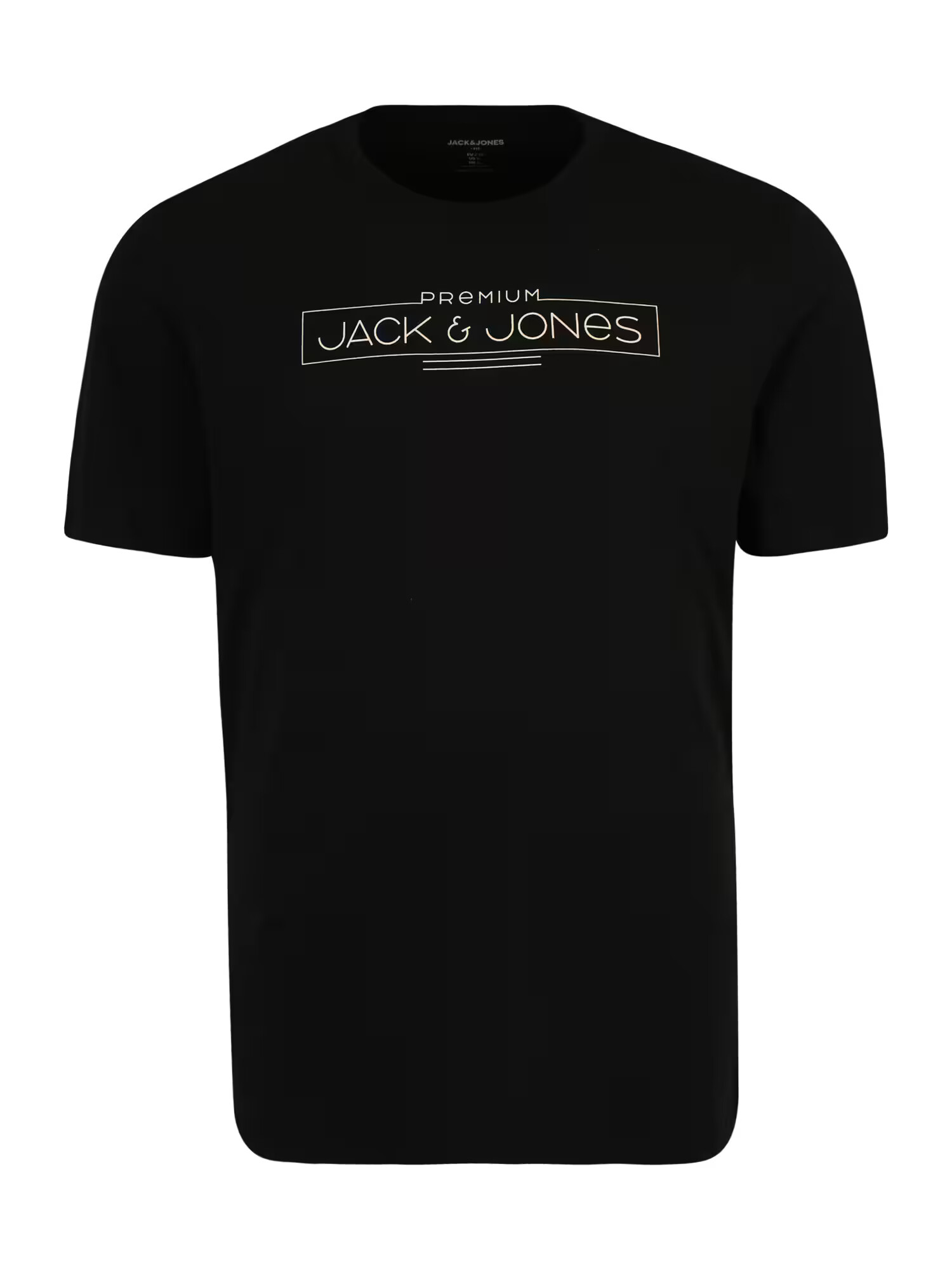 Jack & Jones Plus Tricou 'BOOSTER' bej / negru - Pled.ro