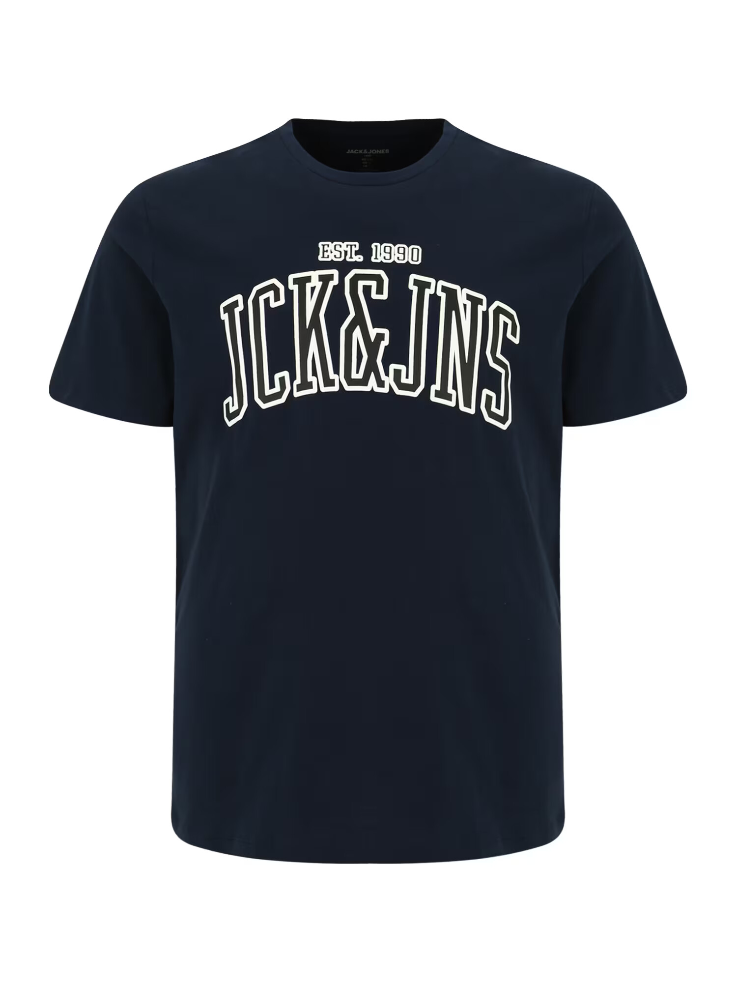 Jack & Jones Plus Tricou 'CEMB' bleumarin / alb - Pled.ro