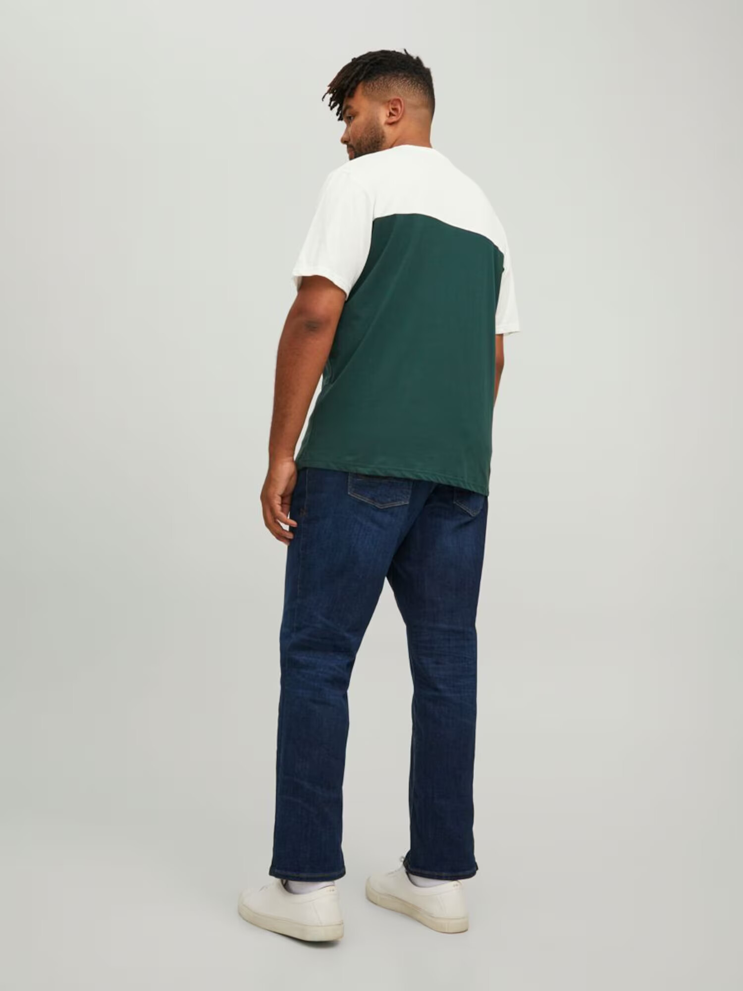 Jack & Jones Plus Tricou galben / verde pin / alb - Pled.ro