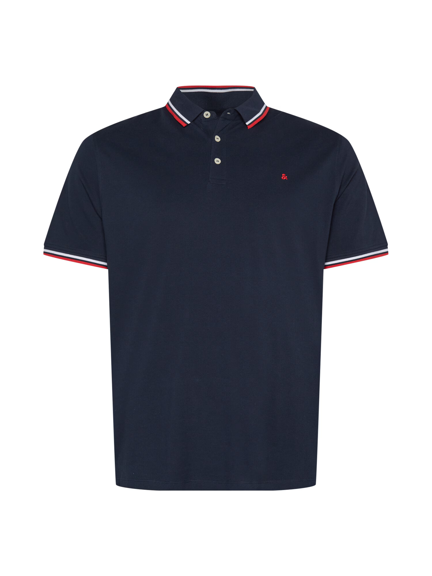 Jack & Jones Plus Tricou 'Paulos' bleumarin / roșu / alb - Pled.ro