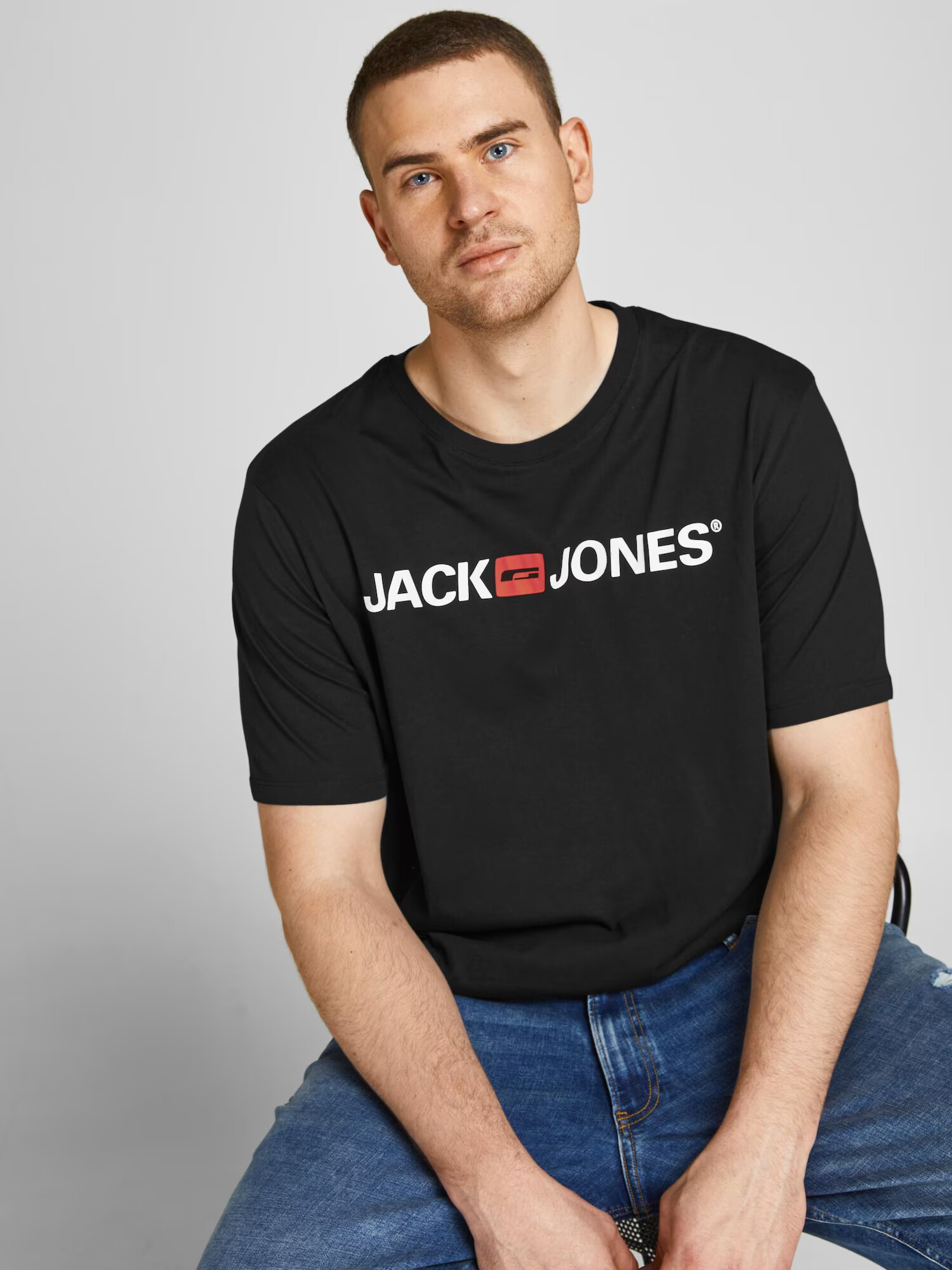 Jack & Jones Plus Tricou roșu deschis / negru / alb - Pled.ro