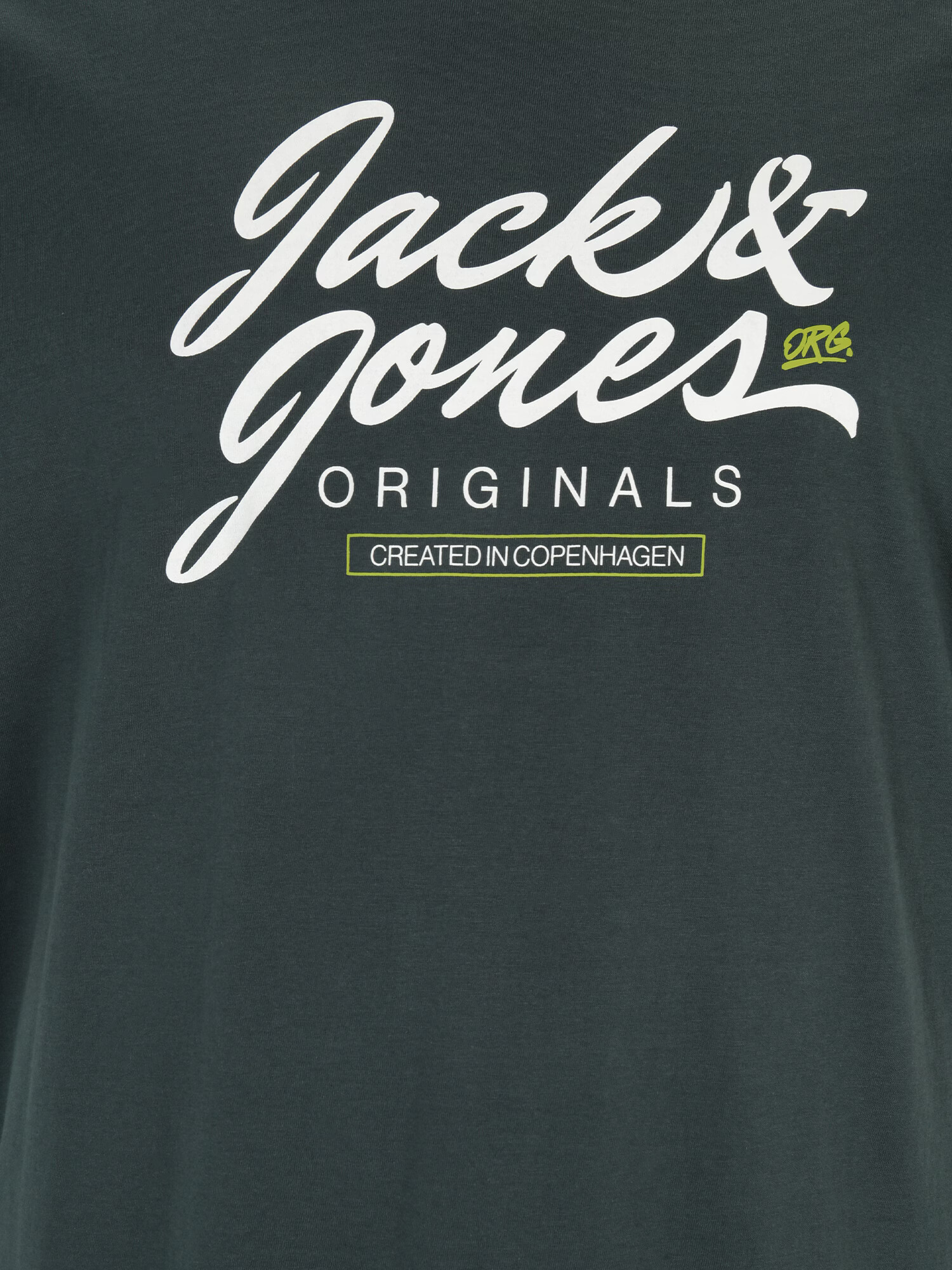 Jack & Jones Plus Tricou 'SYMBOL' verde închis / alb - Pled.ro