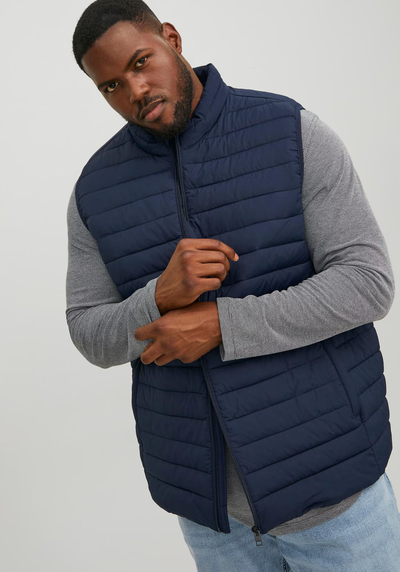 Jack & Jones Plus Vestă bleumarin - Pled.ro