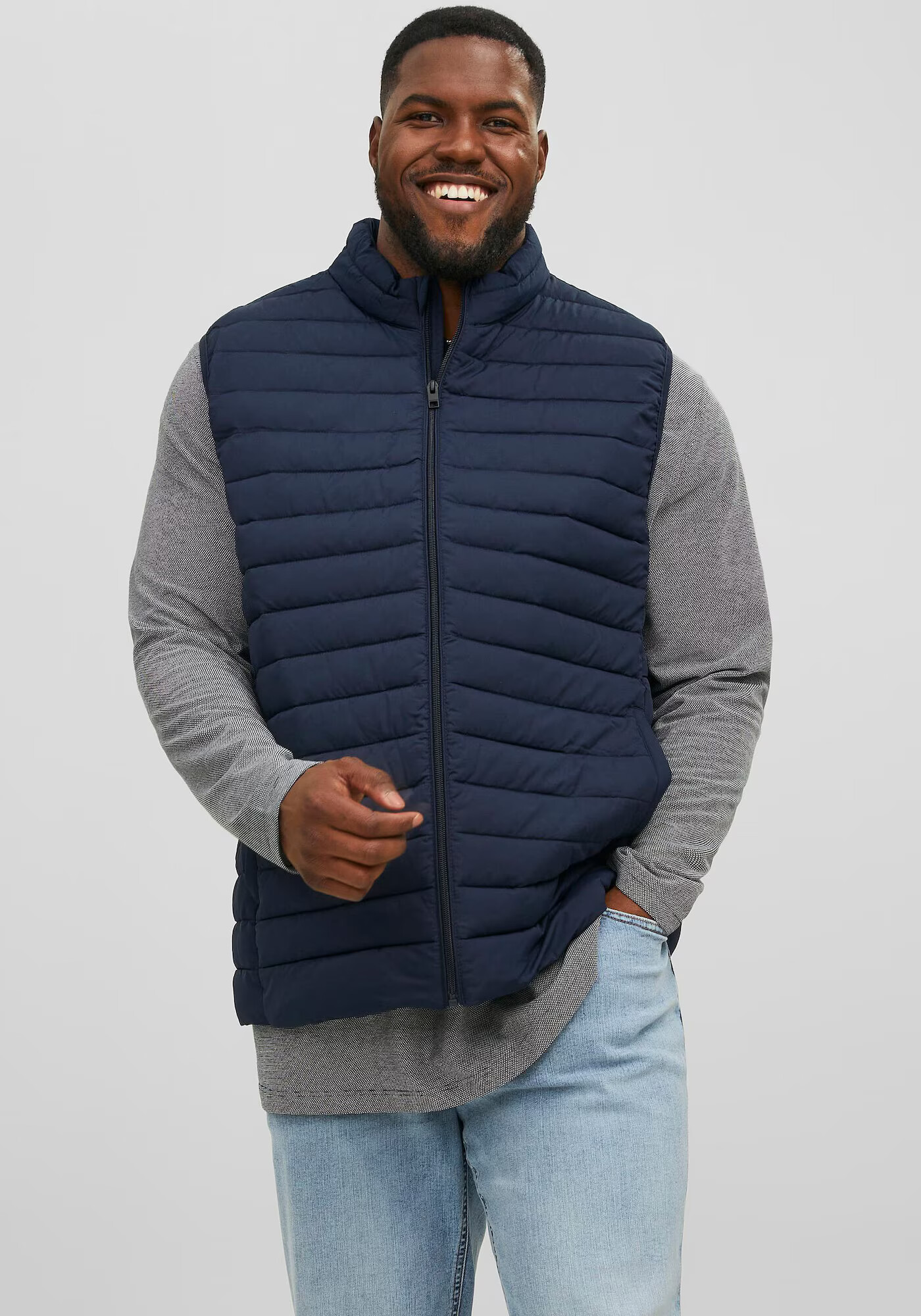 Jack & Jones Plus Vestă bleumarin - Pled.ro