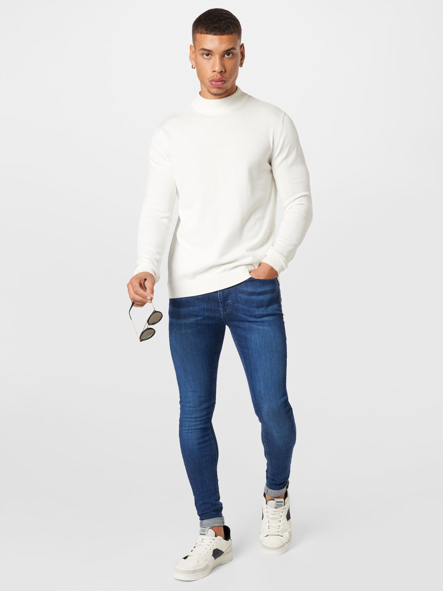 JACK & JONES Pulover alb - Pled.ro