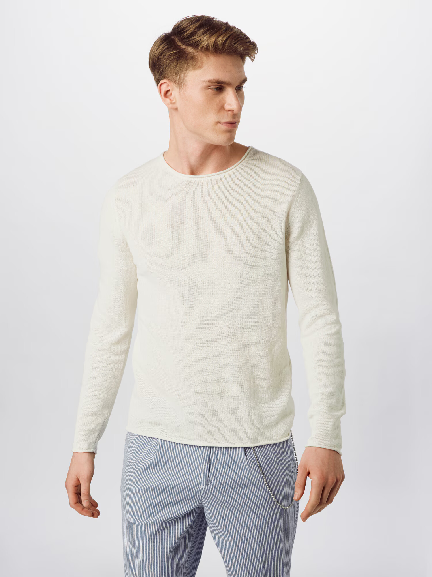 JACK & JONES Pulover alb - Pled.ro