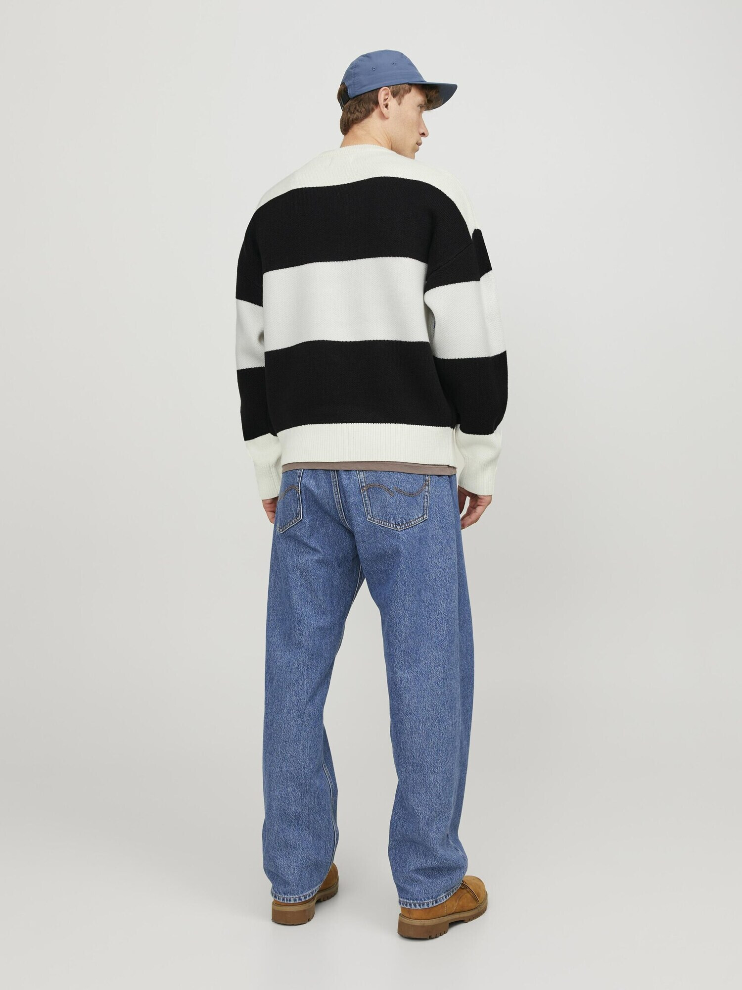 JACK & JONES Pulover albastru deschis / negru / alb - Pled.ro